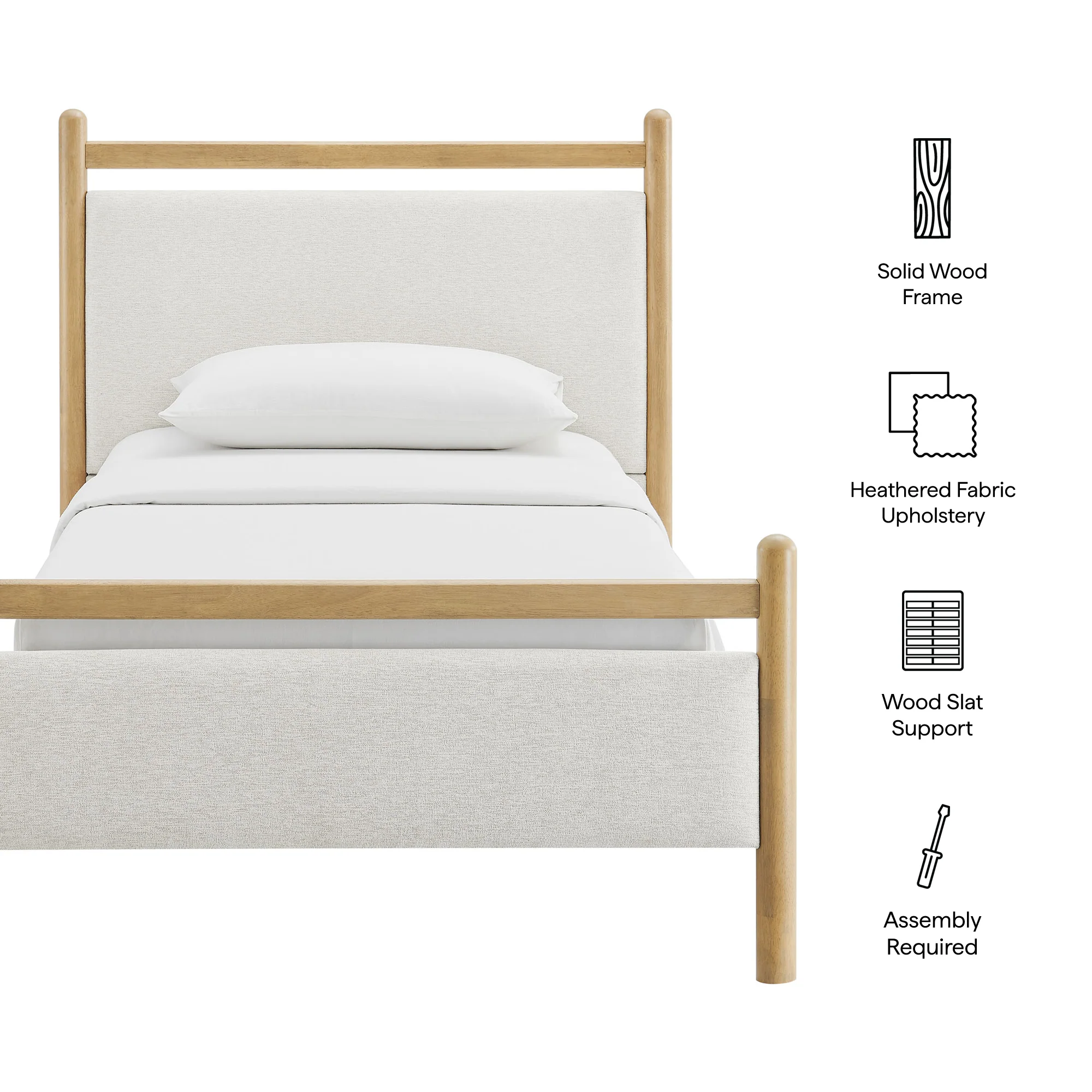 Ginny Twin Size Platform Bed Frame by Modway - Image 8