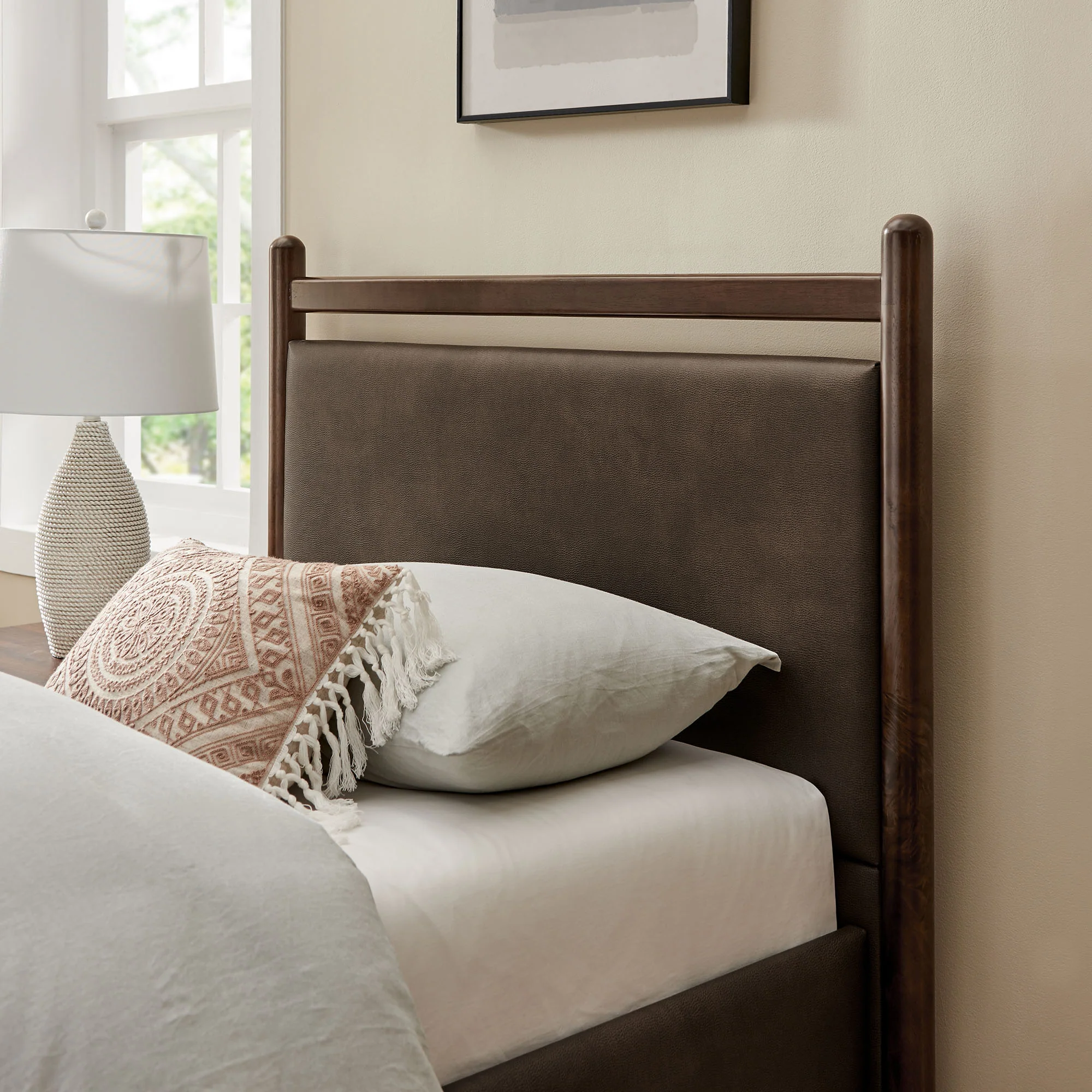 Ginny Twin Size Vegan Leather Platform Bed Frame by Modway - Image 16