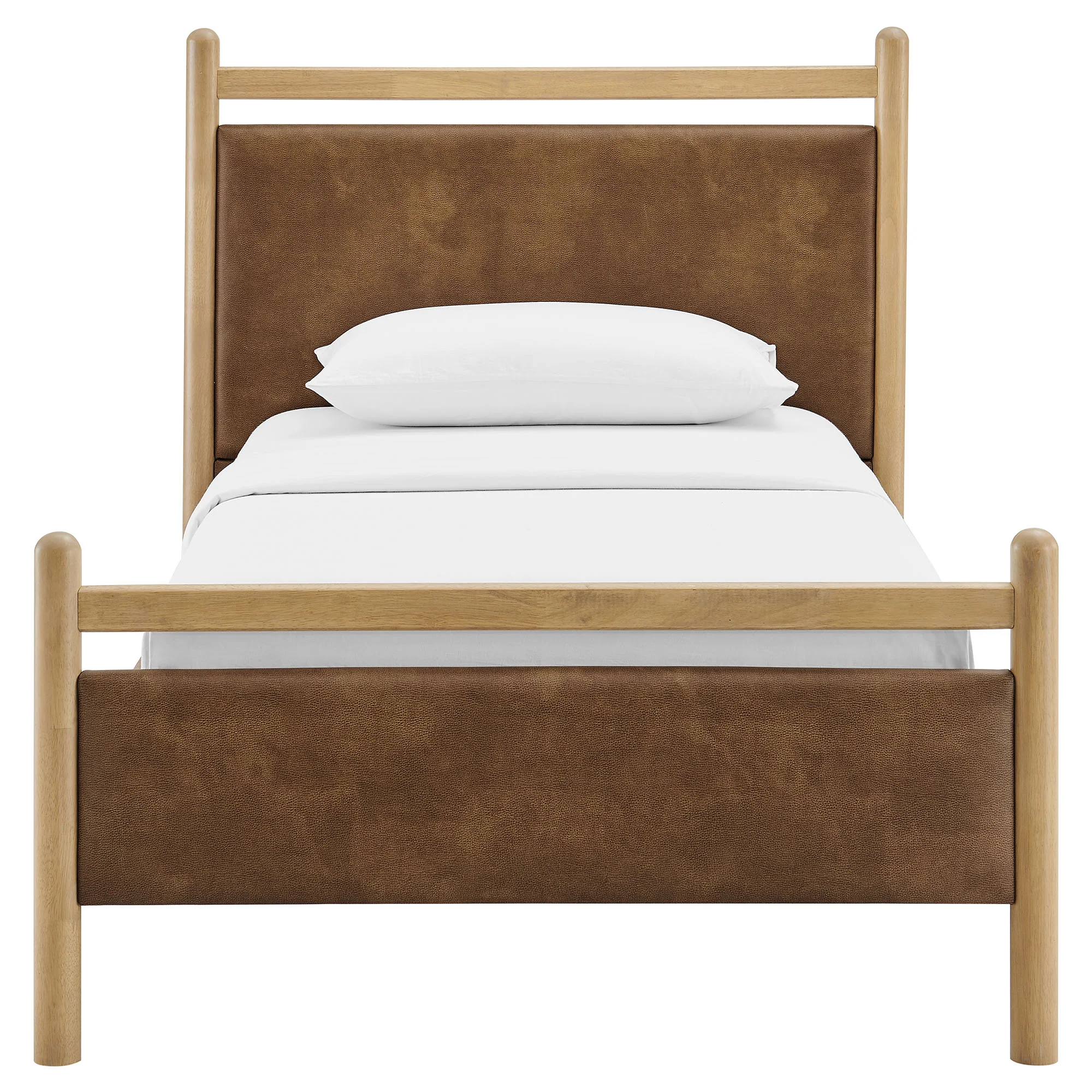 Ginny Twin Size Vegan Leather Platform Bed Frame by Modway - Image 3