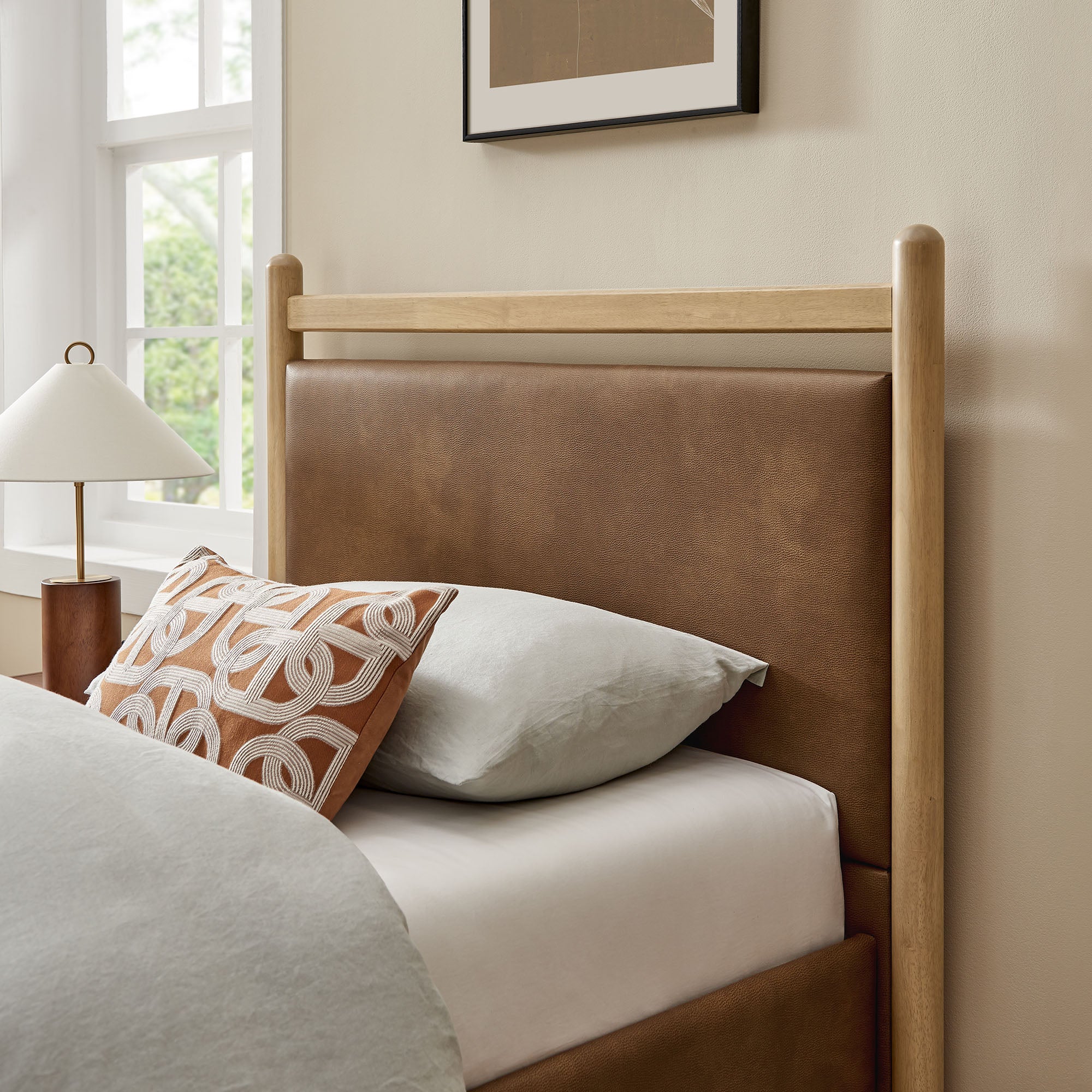 Ginny Twin Size Vegan Leather Platform Bed Frame by Modway - Image 6