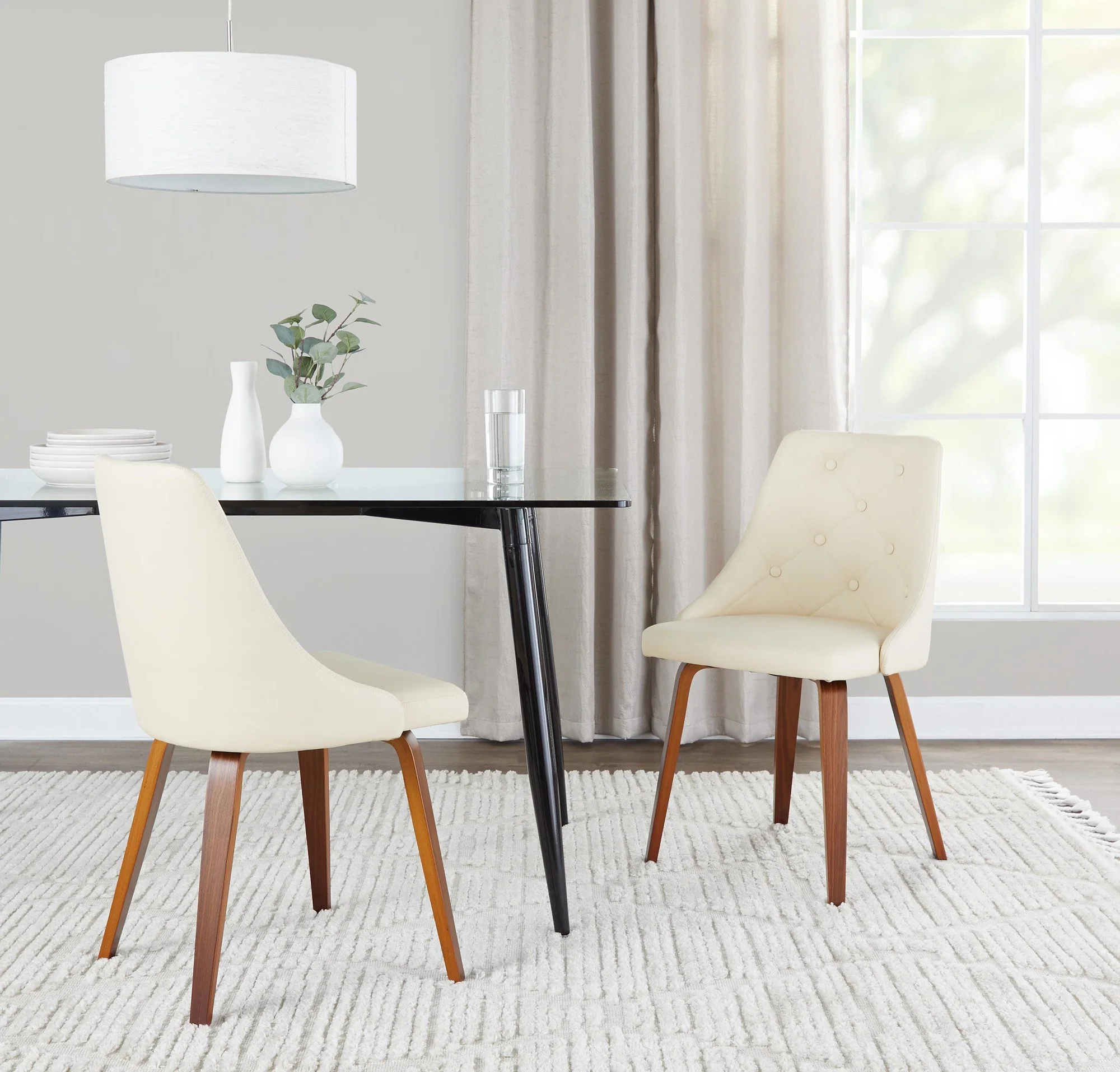 Giovanni Chair - Set of 2 Black Cream By LumiSource - Image 15