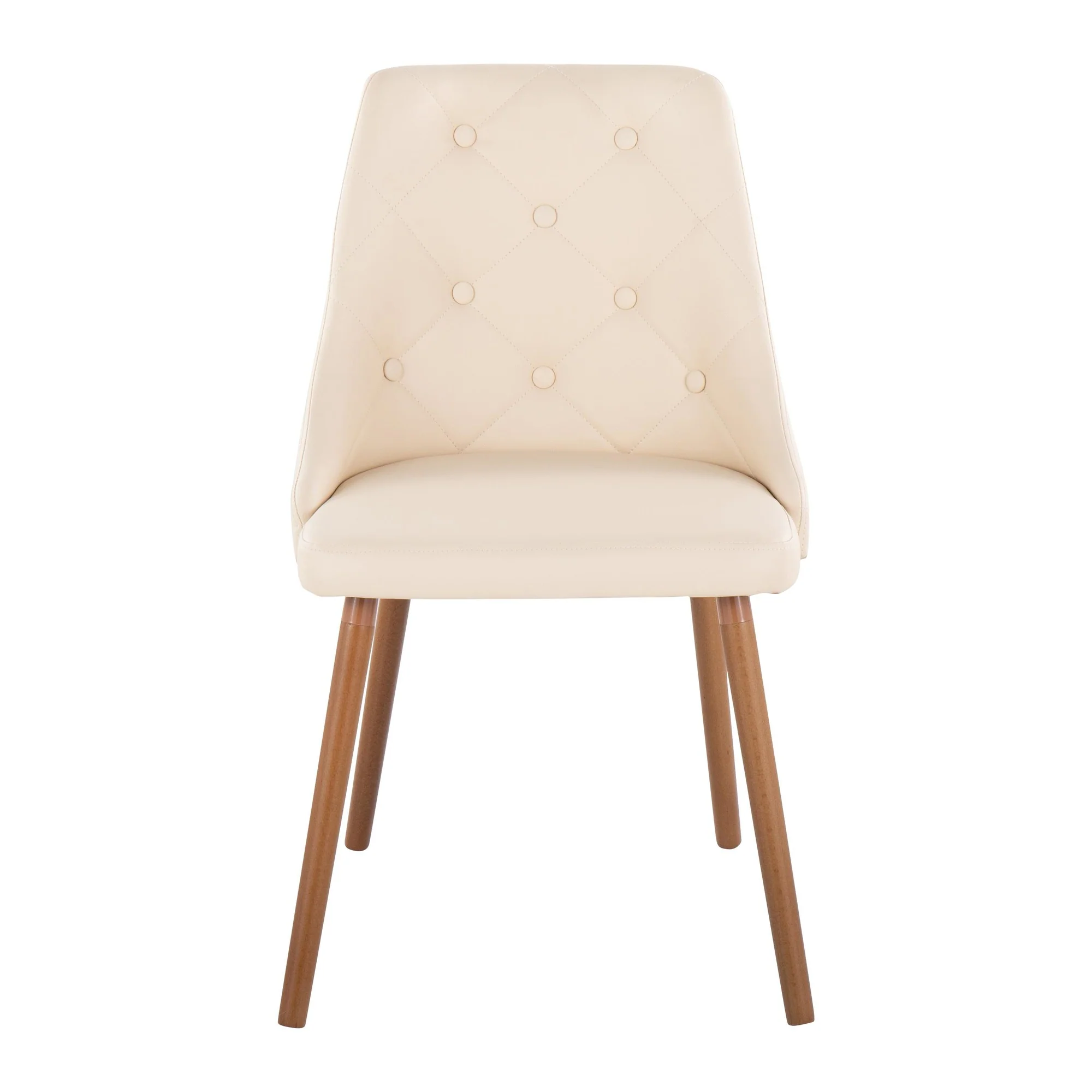 Giovanni Chair - Set of 2 Chrome Metal, Cream PU By LumiSource - Image 21