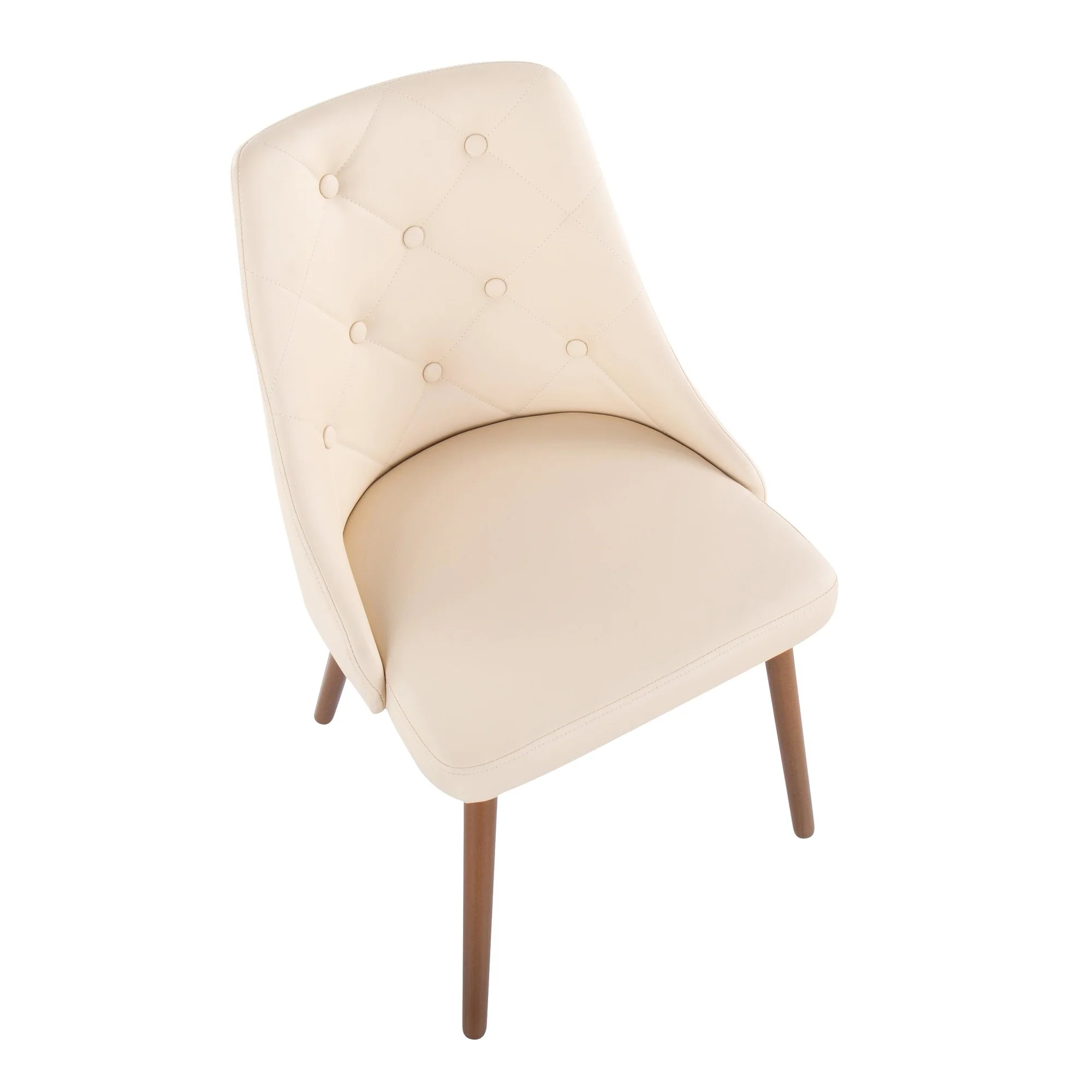 Giovanni Chair - Set of 2 Chrome Metal, Cream PU By LumiSource - Image 22