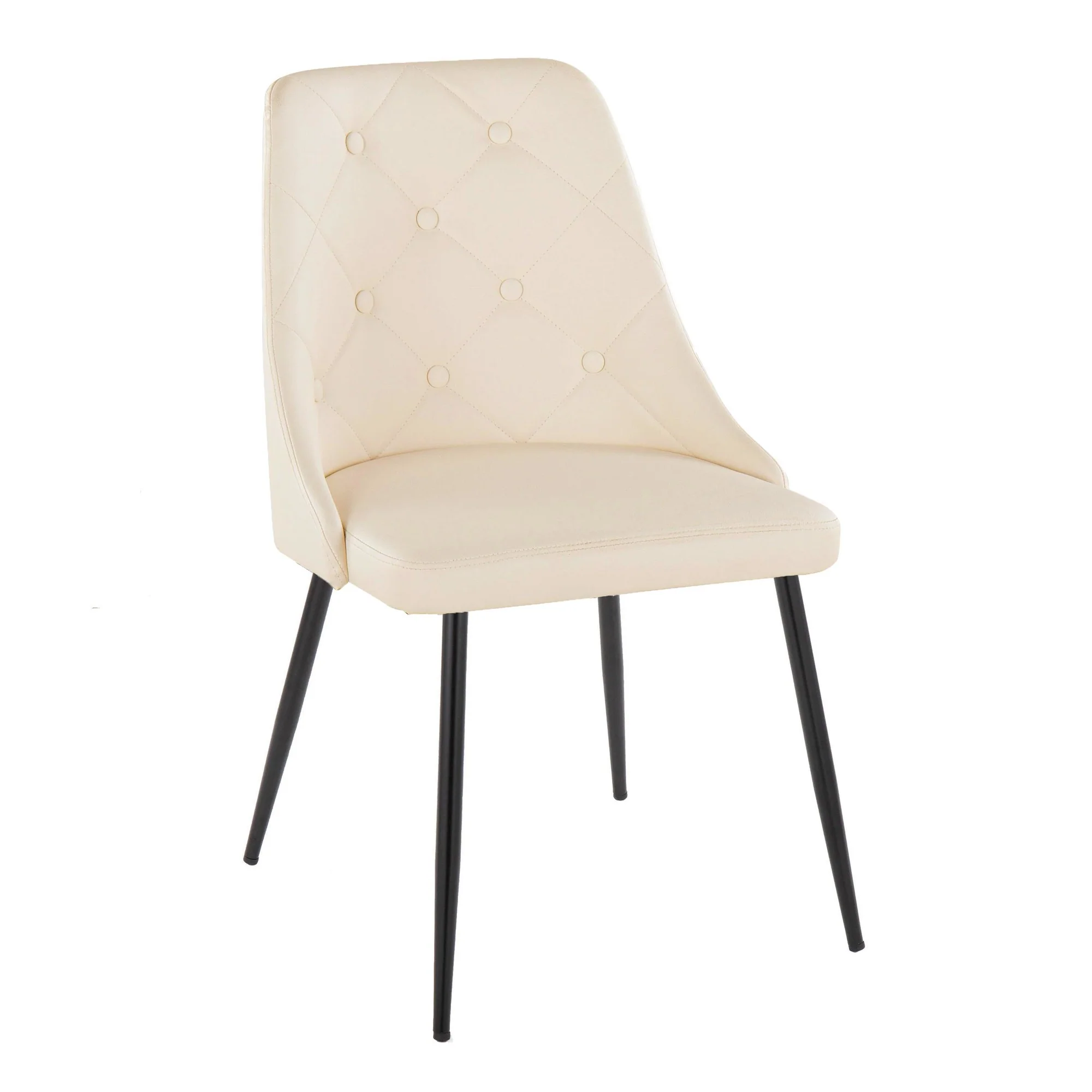 Giovanni Chair - Set of 2 Gold Metal, Cream PU By LumiSource - Image 11