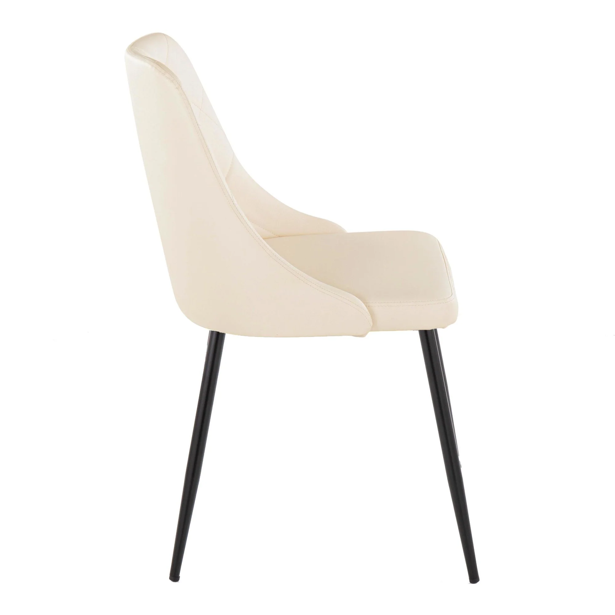 Giovanni Chair - Set of 2 Gold Metal, Cream PU By LumiSource - Image 12