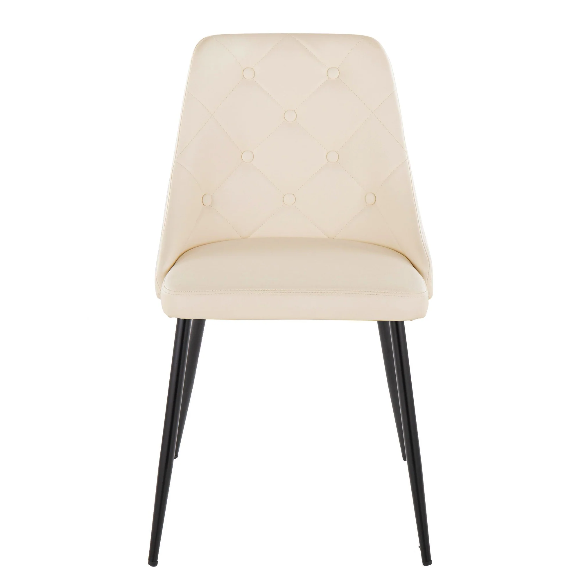 Giovanni Chair - Set of 2 Gold Metal, Cream PU By LumiSource - Image 15