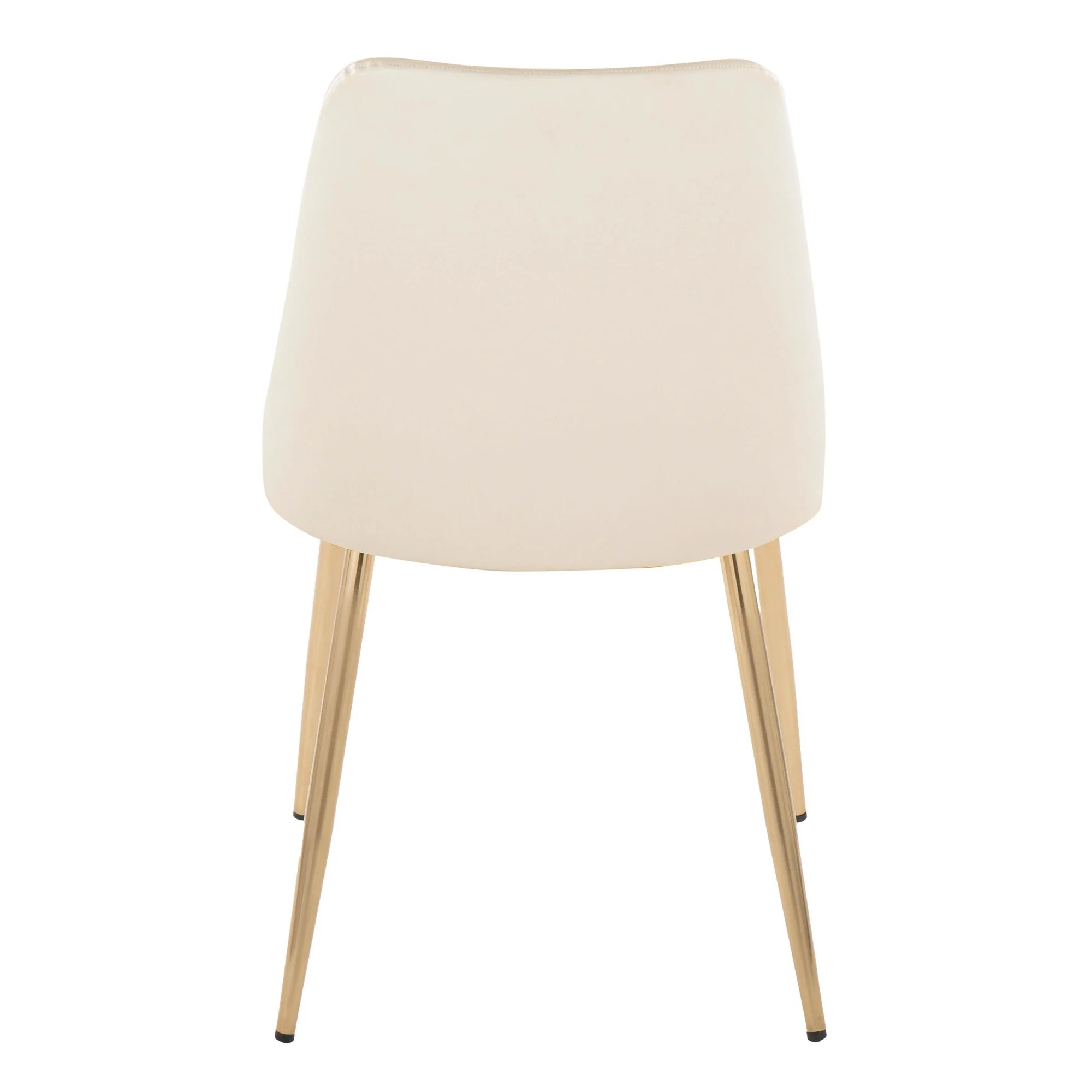 Giovanni Chair - Set of 2 Gold Metal, Cream PU By LumiSource - Image 6