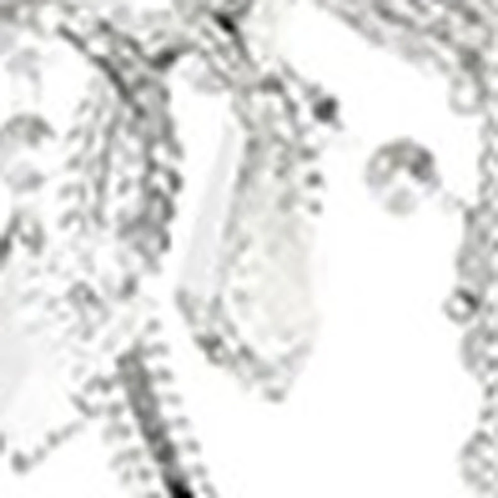 Glam Silver Faux Crystal Hanging Celing Lamp with See Thru Shade By Homeroots - Image 4
