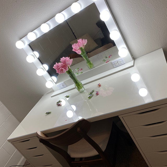 Glam Style Lighted USB Vanity Mirror By Homeroots - Image 3
