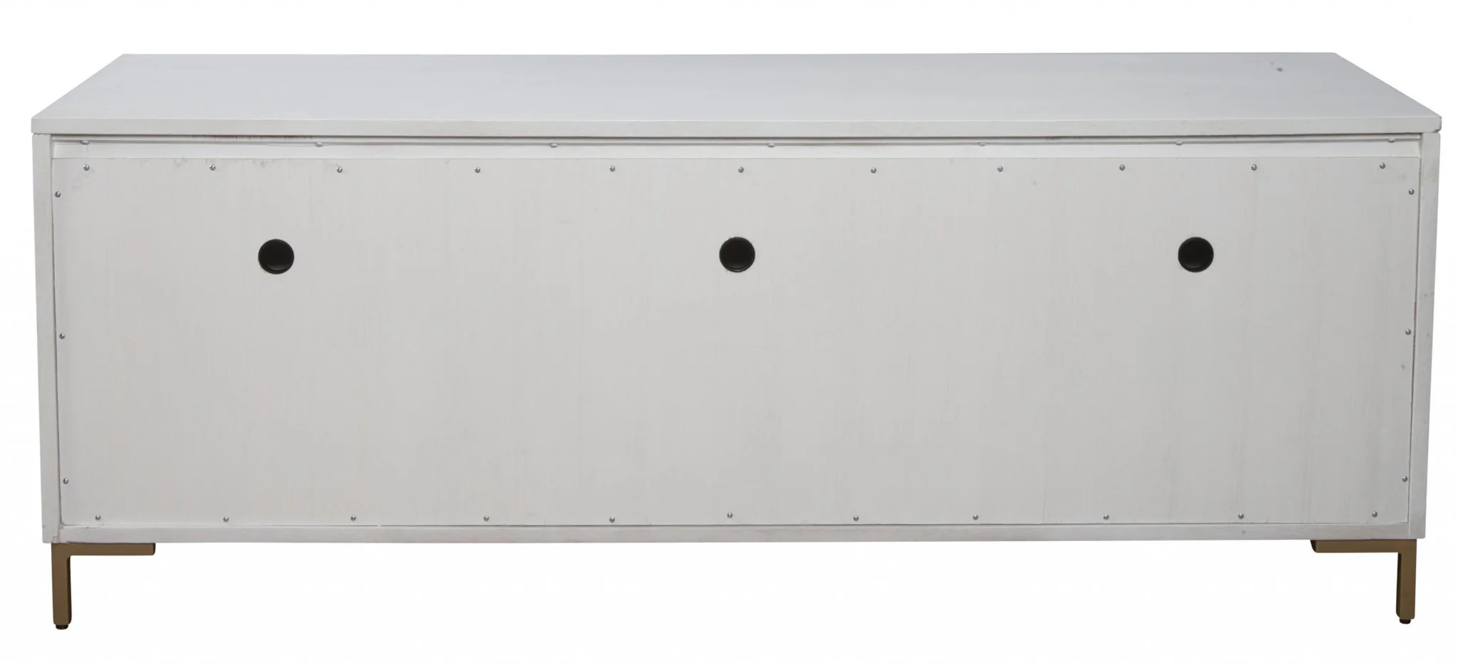 Glam White and Gold TV Console By Homeroots - Image 5