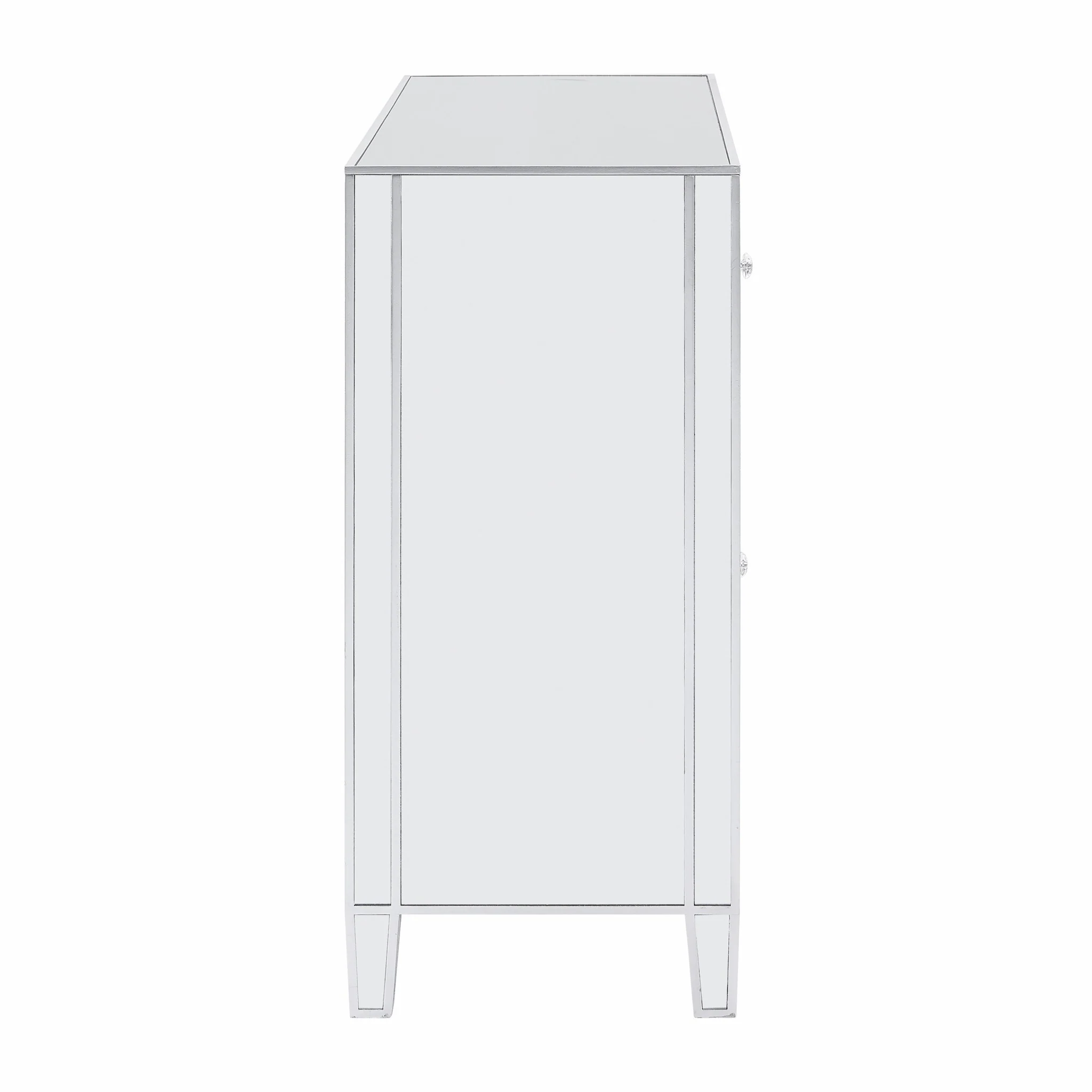 Glamorous Mirrored Bling Three Door Accent Cabinet By Homeroots - Image 6