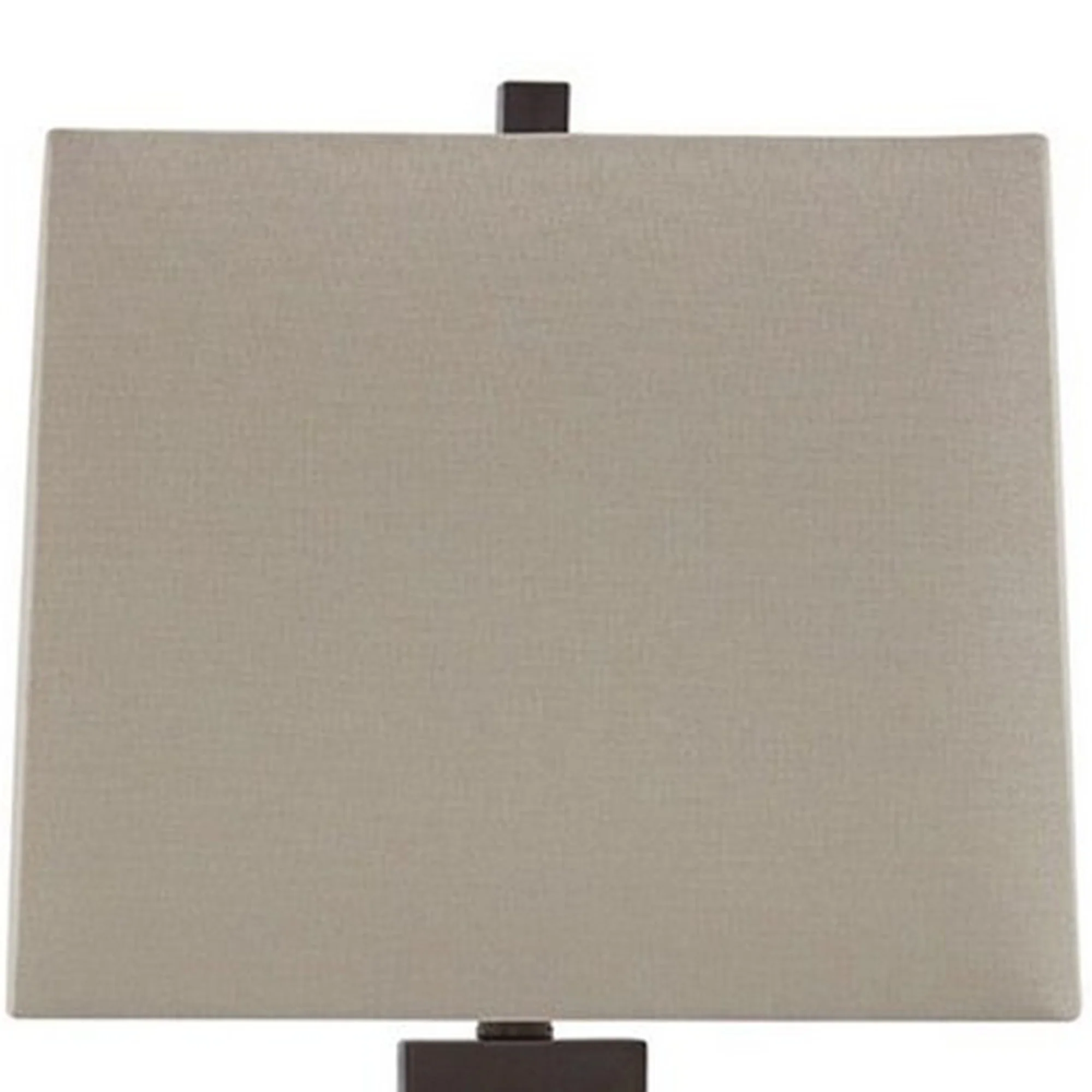 Glass And Metal Base Table Lamp With Square Shade Set Of 2 Clear And Gray By Benzara - Image 4