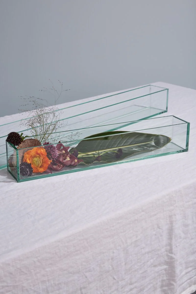 Glass Plate Planter 24"x 4"x 4" By Accent Decor - Image 2