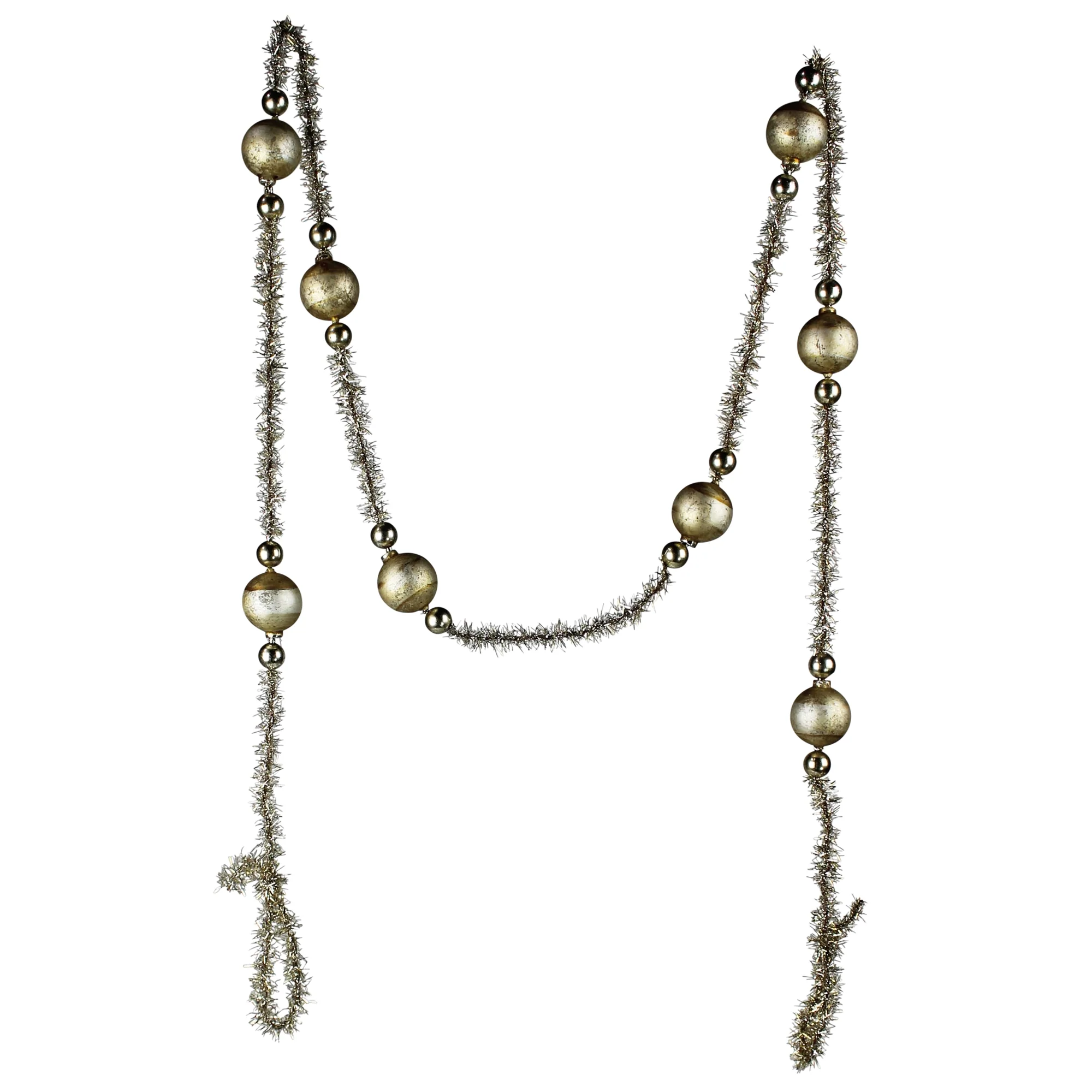 Glass & Tinsel Garland, Gold Set Of 2 By HomArt - Image 2