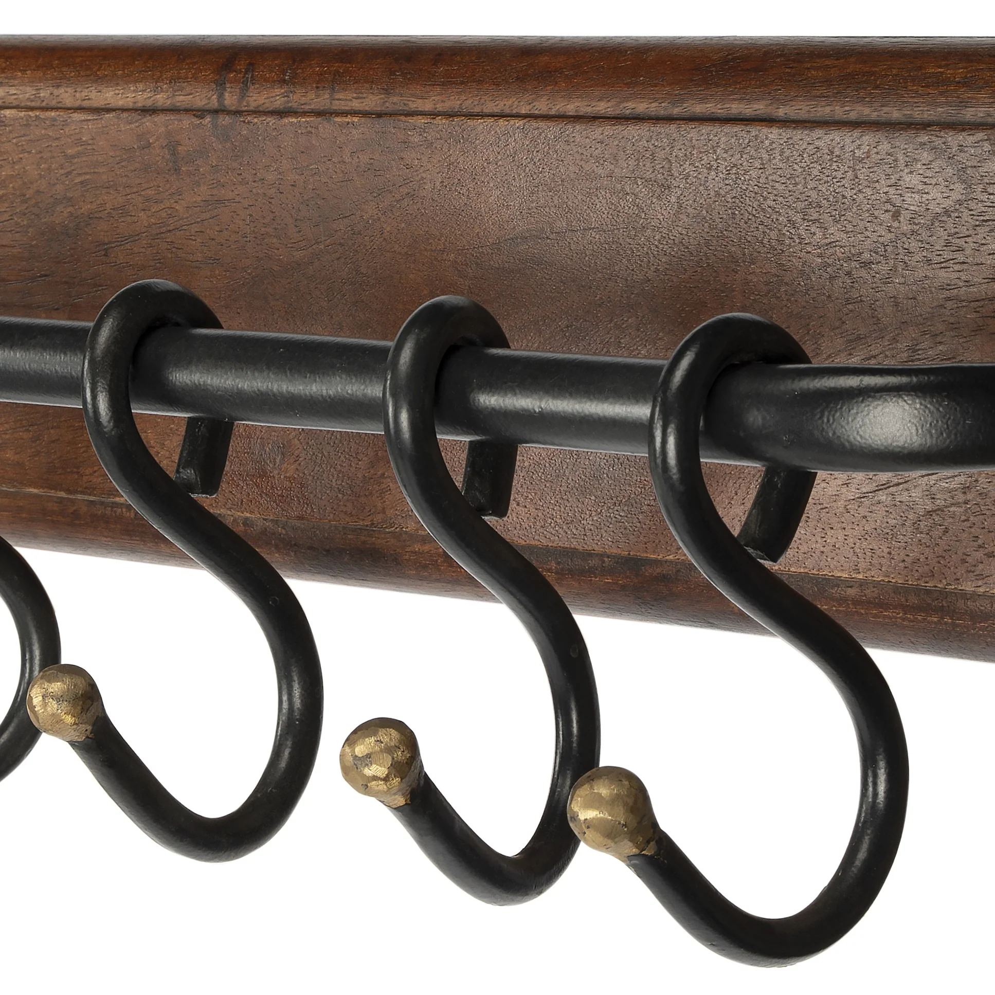 Glendo Iron & Wood Wall Rack By Homeroots - Image 5