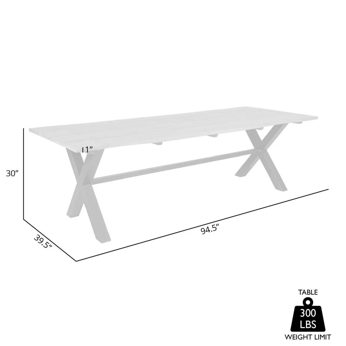 Glendora Outdoor Patio Live Edge Dining Table in Eucalyptus Wood with Black Metal Base By Armen Living - Image 7