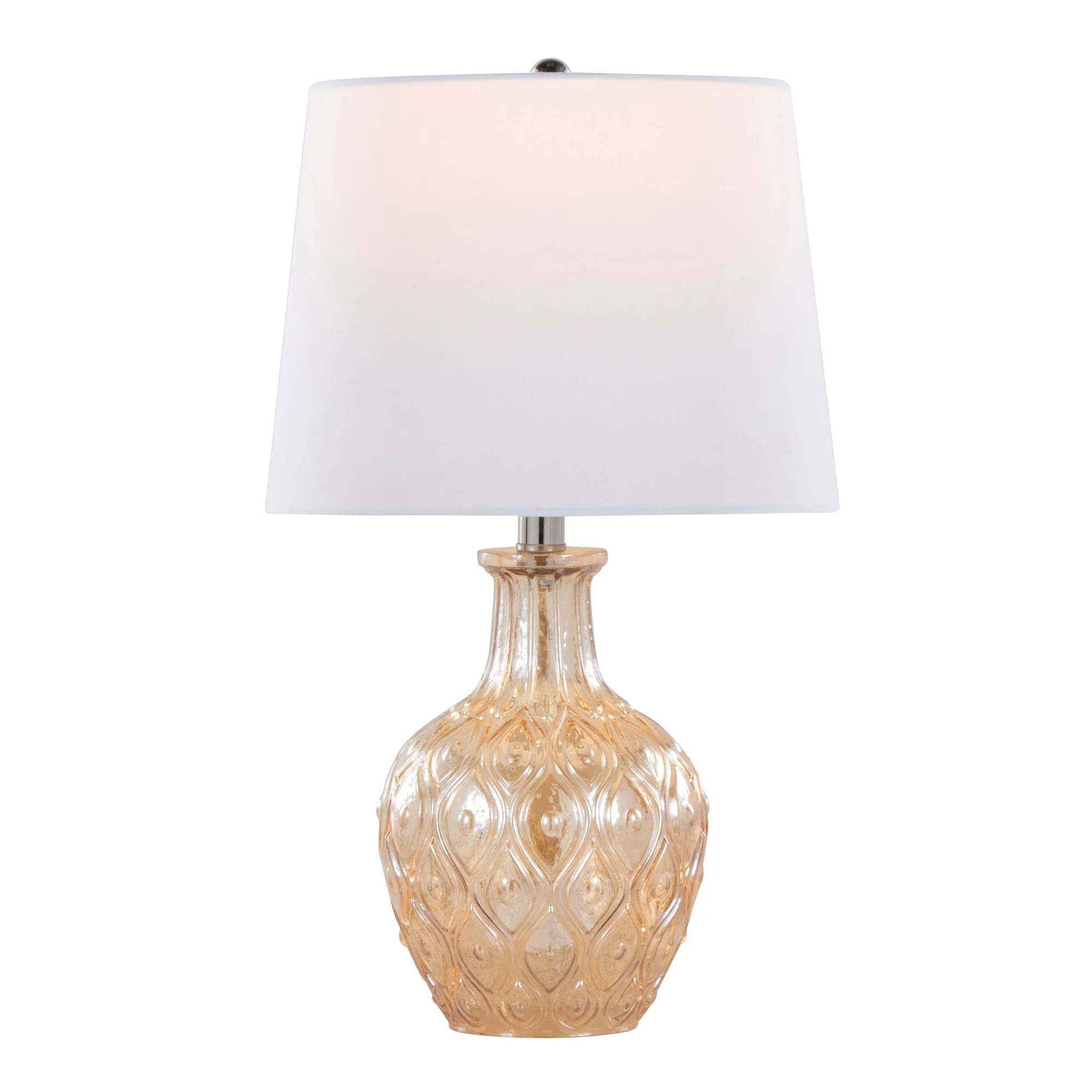 Gloria Round 20" Glass Accent Lamp - Set of 2 By LumiSource - GTG21-GLORIARN CRCHRW2 - Image 4