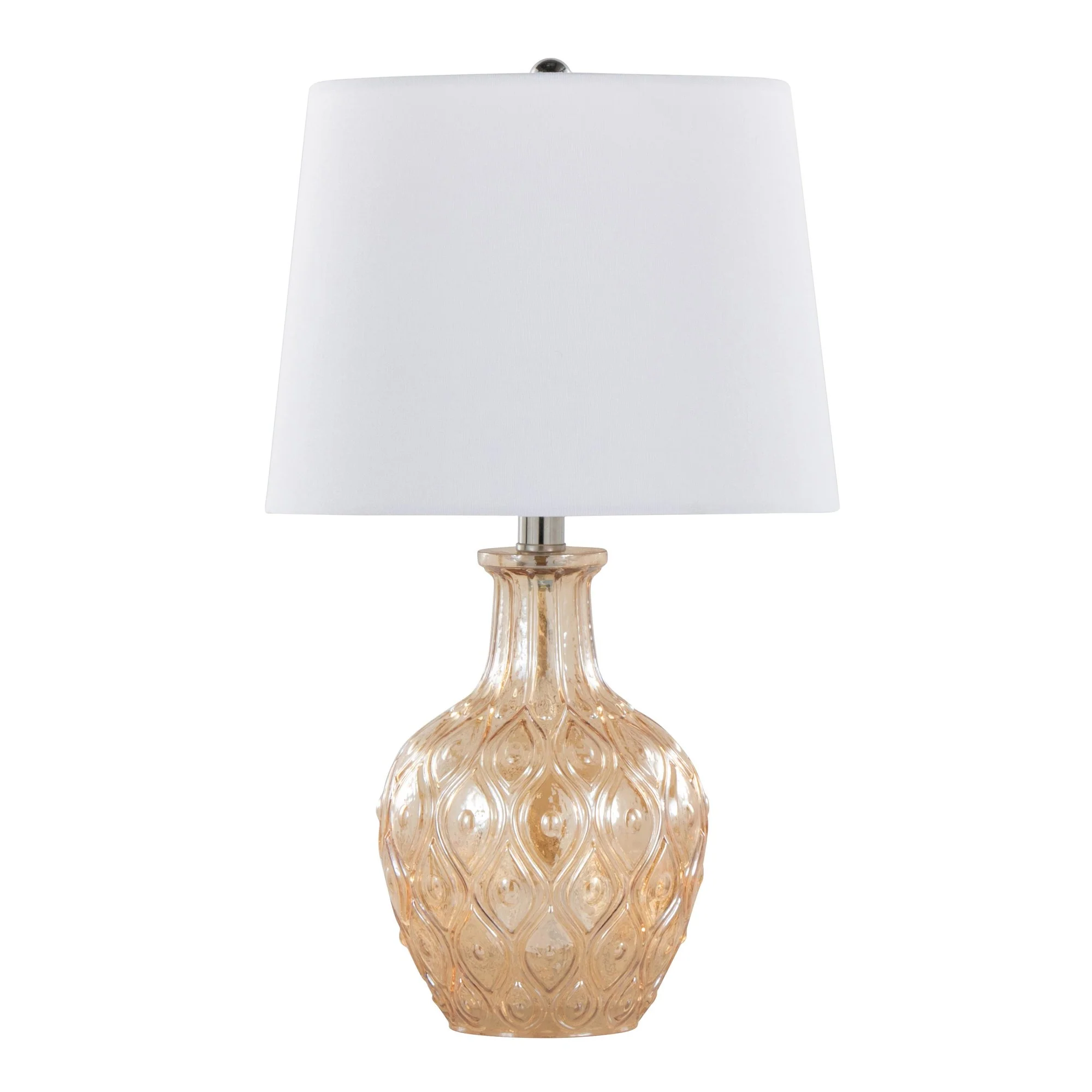 Gloria Round 20" Glass Accent Lamp - Set of 2 By LumiSource - GTG21-GLORIARN CRCHRW2 - Image 5