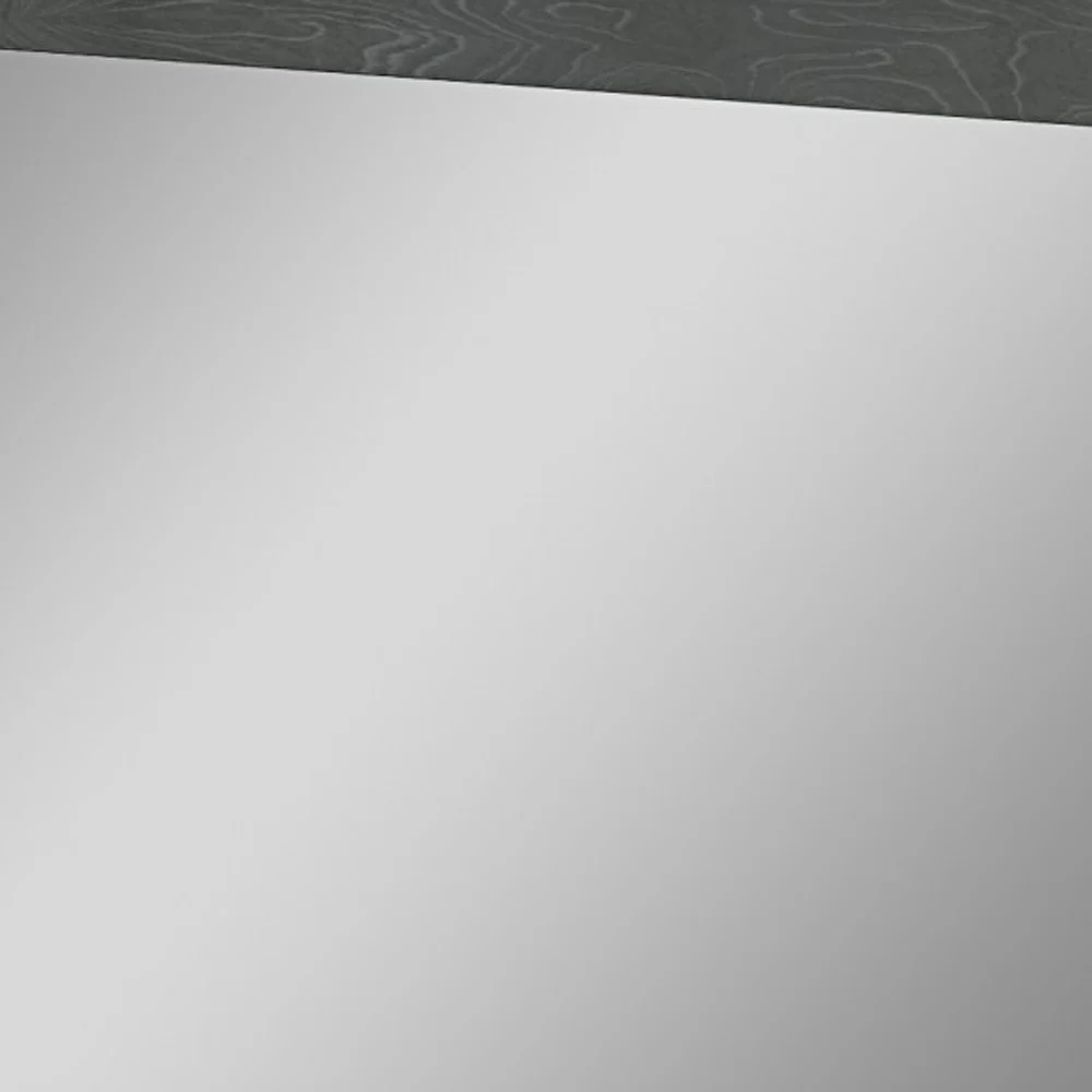 Gloss Grey Glass Mirror By Homeroots - Image 5