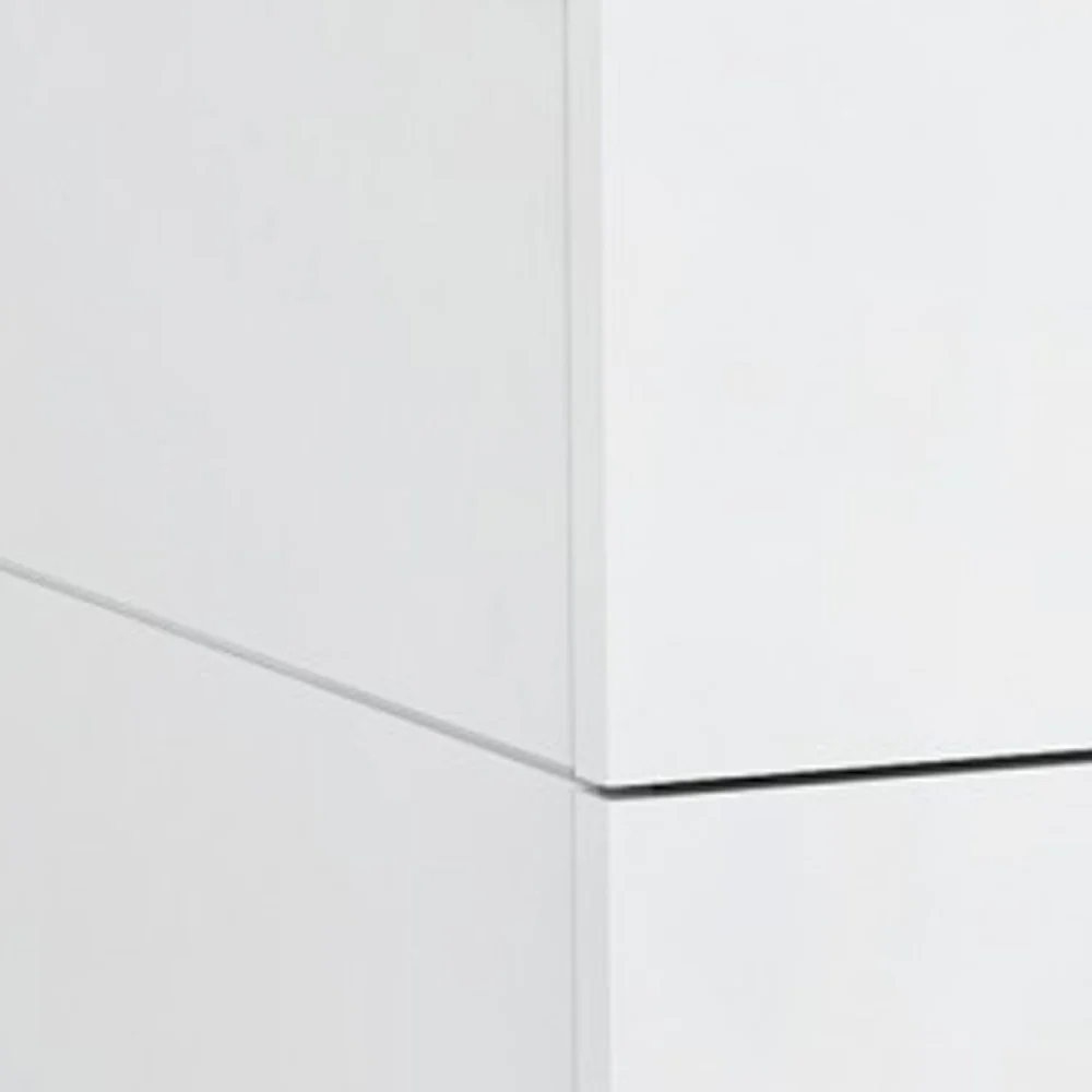 Gloss White Stainless Steel Nightstand By Homeroots - Image 5