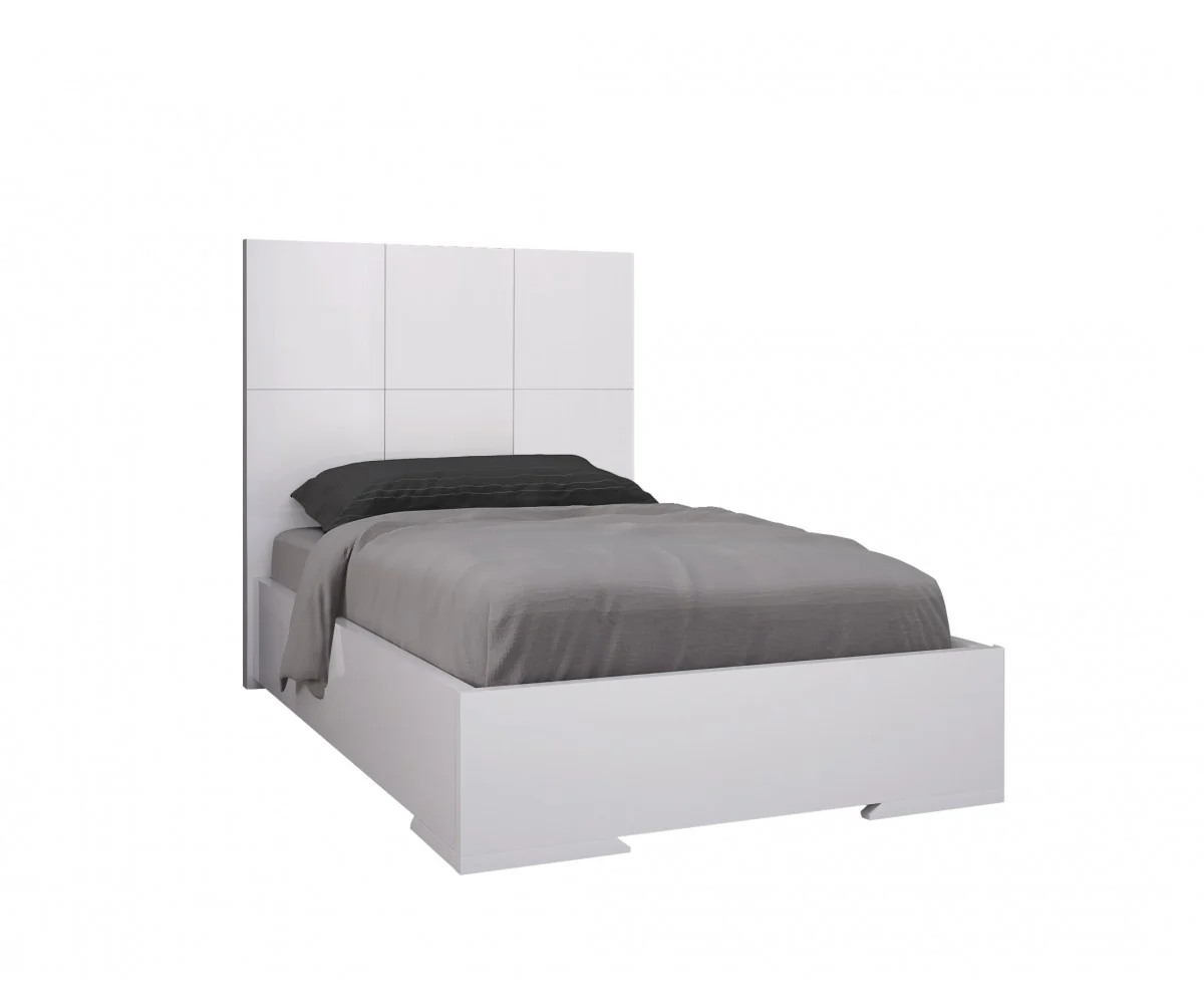 Gloss White Stainless Steel Twin Bed By Homeroots - 370628 - Image 3