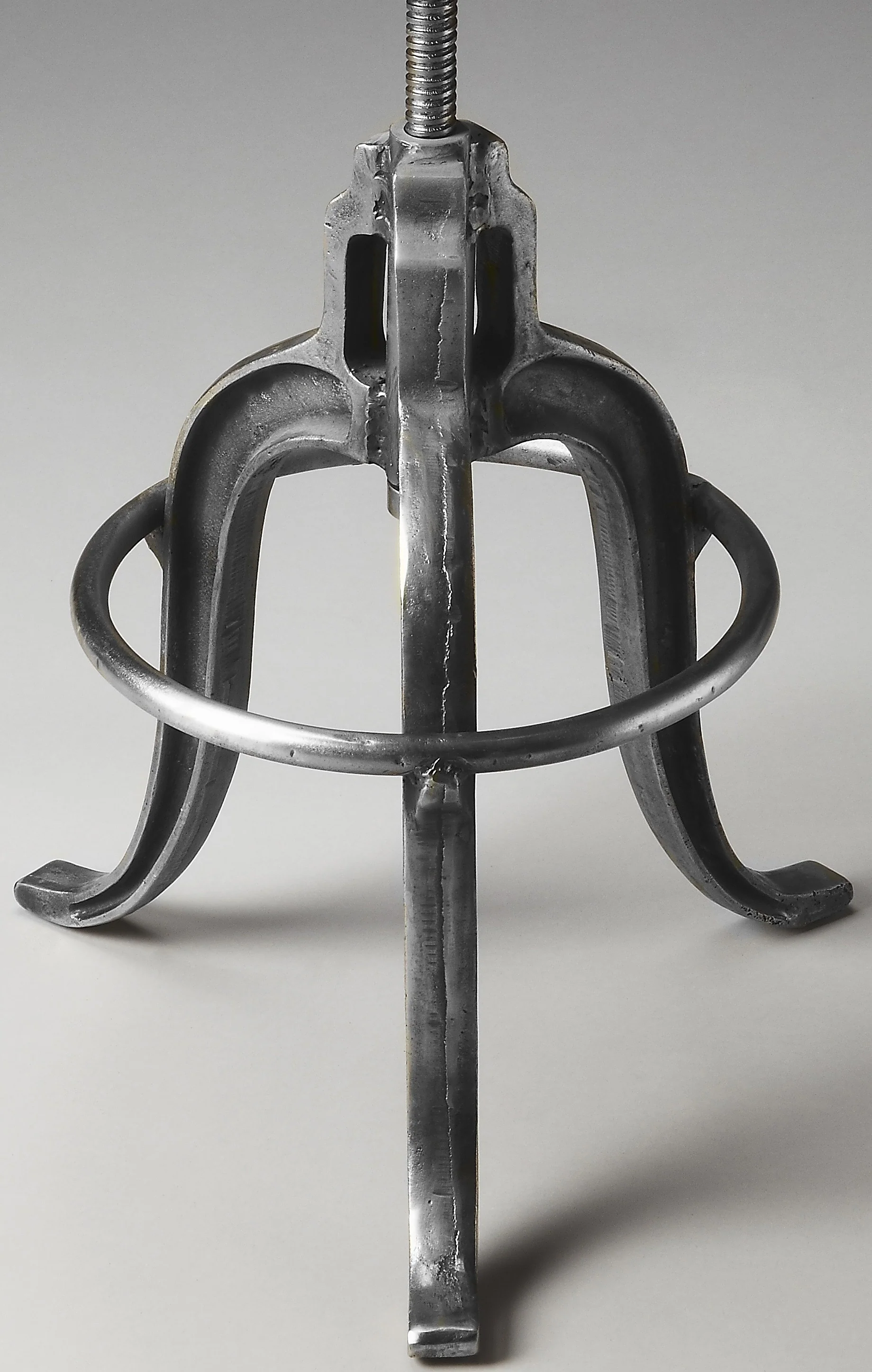 Glossy Iron Revolving Bar Stool By Homeroots - Image 2