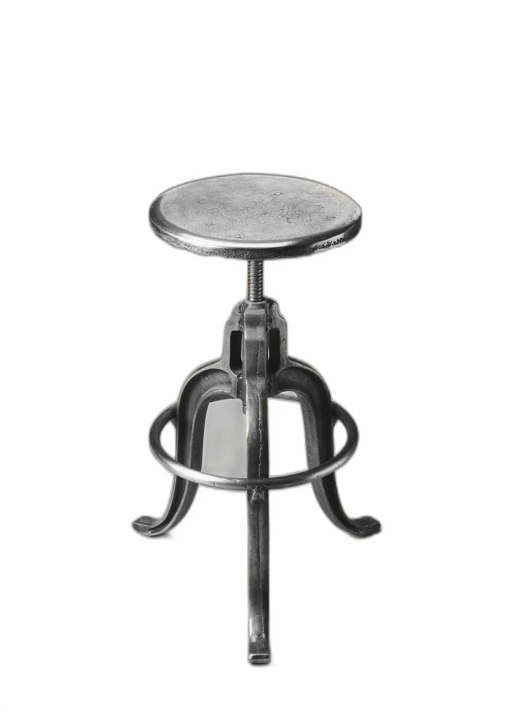 Glossy Iron Revolving Bar Stool By Homeroots - Image 3