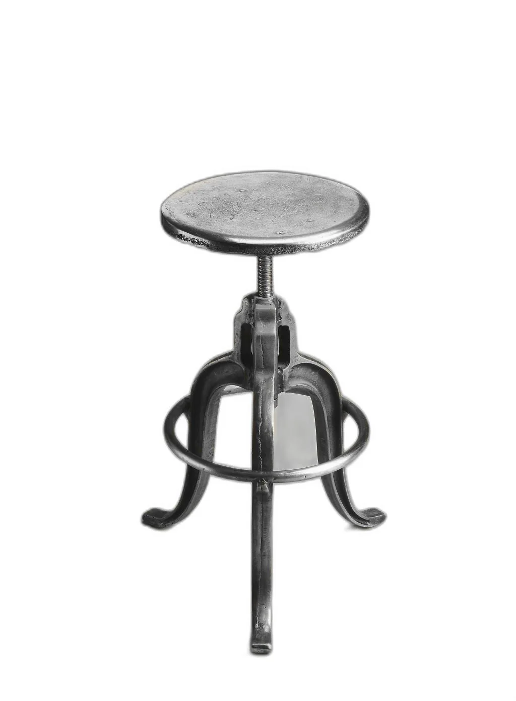 Glossy Iron Revolving Bar Stool By Homeroots - Image 4