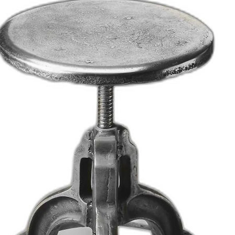 Glossy Iron Revolving Bar Stool By Homeroots - Image 5