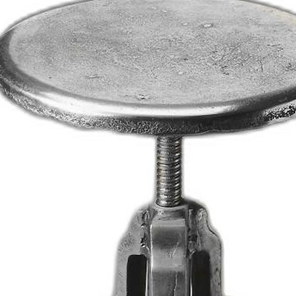 Glossy Iron Revolving Bar Stool By Homeroots - Image 6