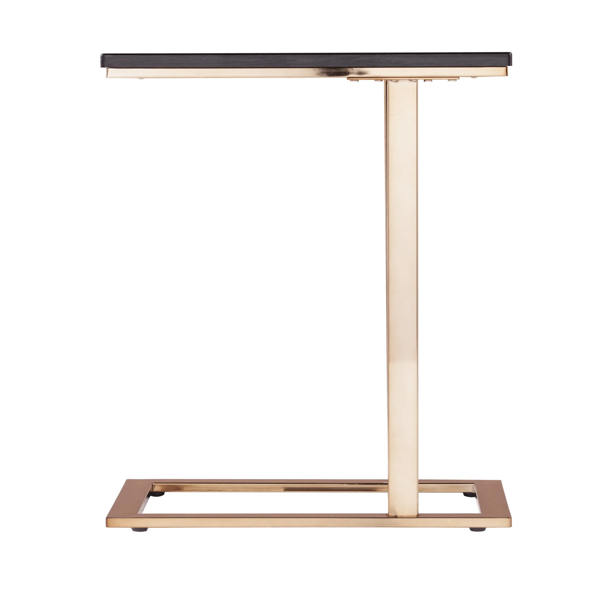 Gold And Black Contemporary Rectangular End Table By Homeroots - Image 4