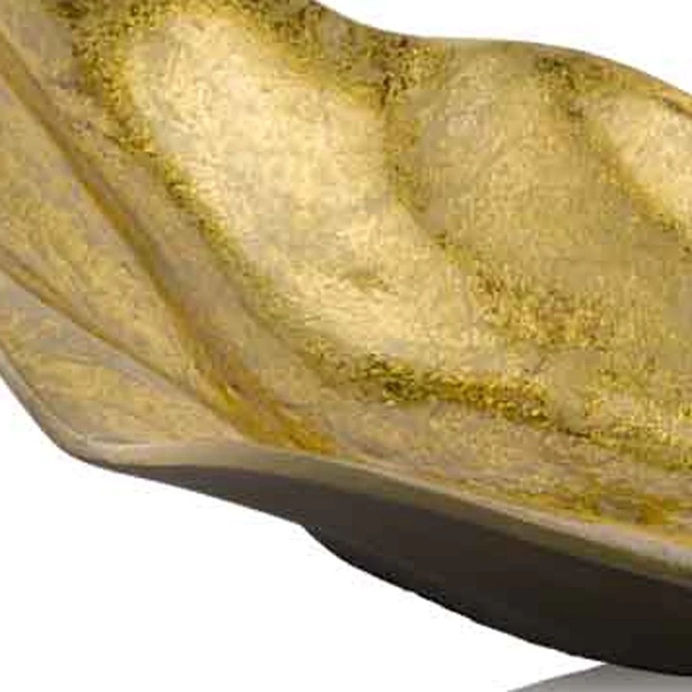 Gold And Bronze Metal Tray By Homeroots - Image 5