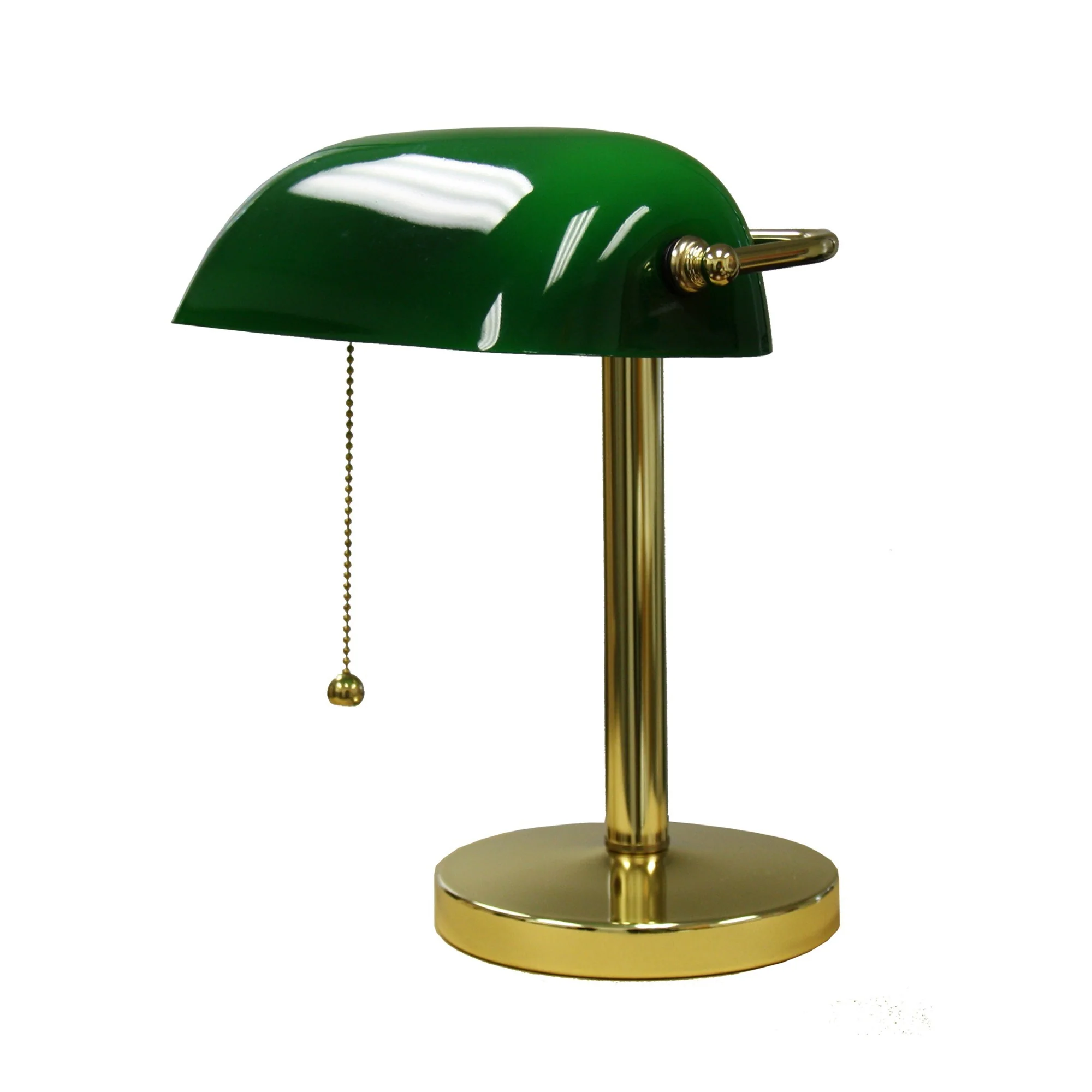 Gold and Green Hooded Table Lamp By Homeroots - Image 2