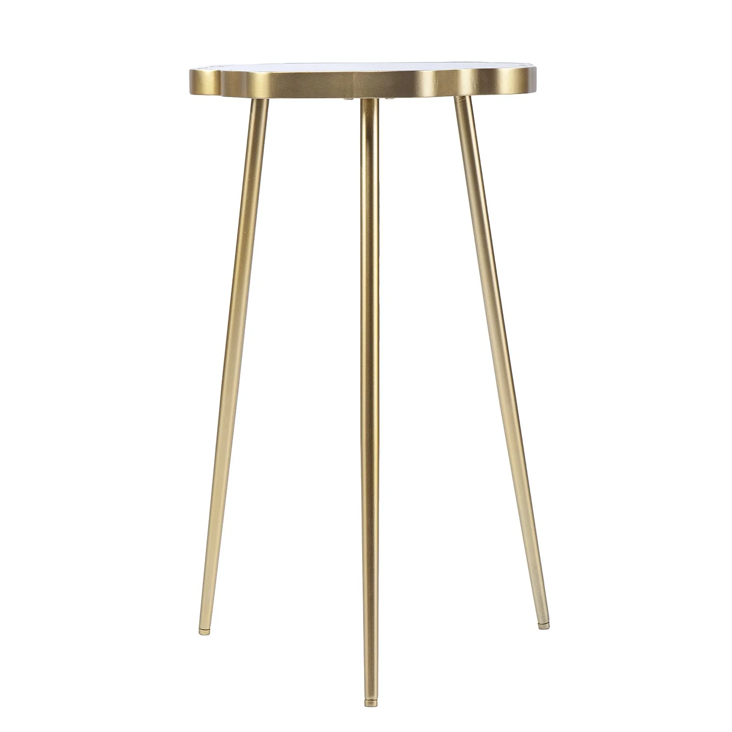Gold And Shades Of Violet Faux Agate End Table By Homeroots - Image 5