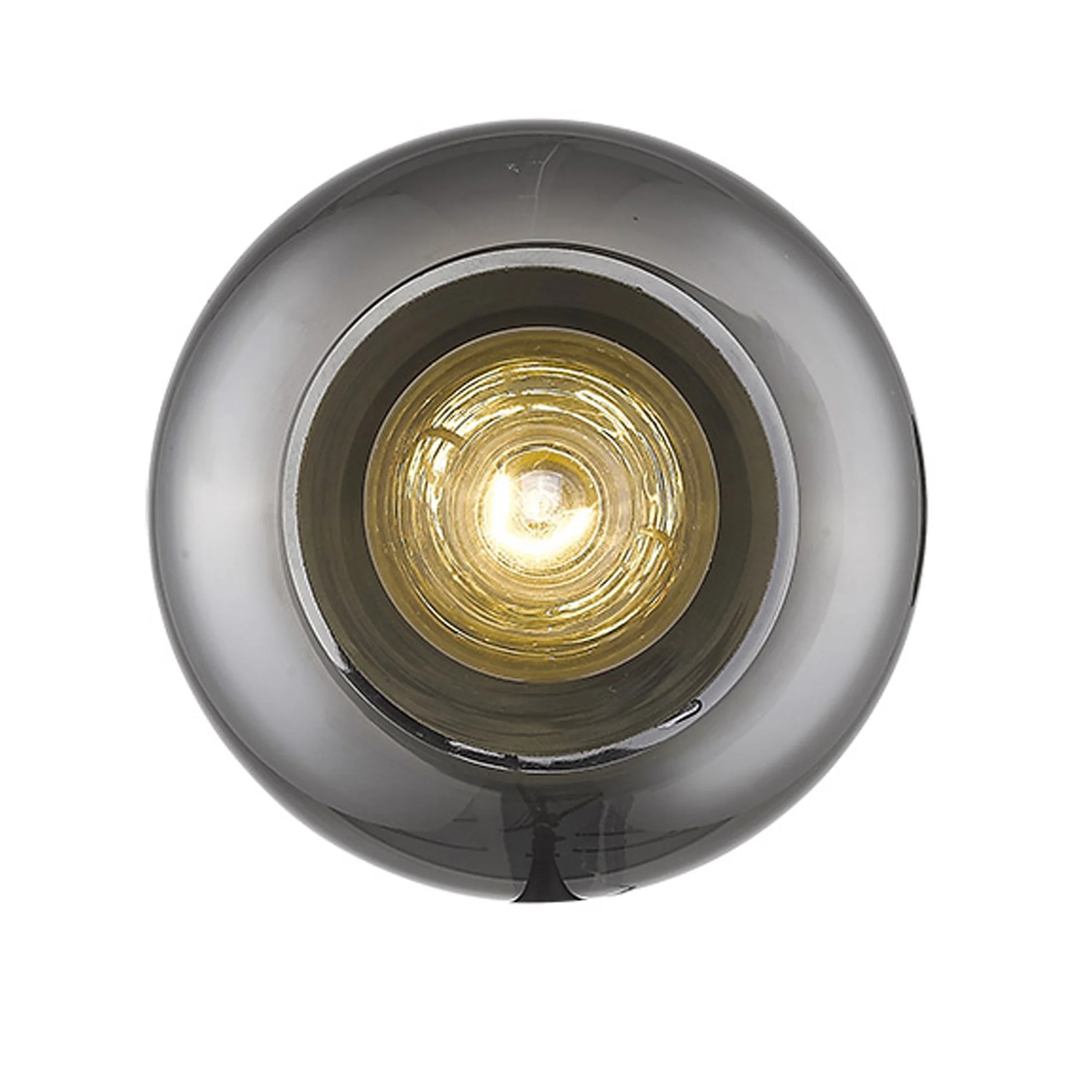 Gold and Smoked Glass Wall Light By Homeroots - Image 3