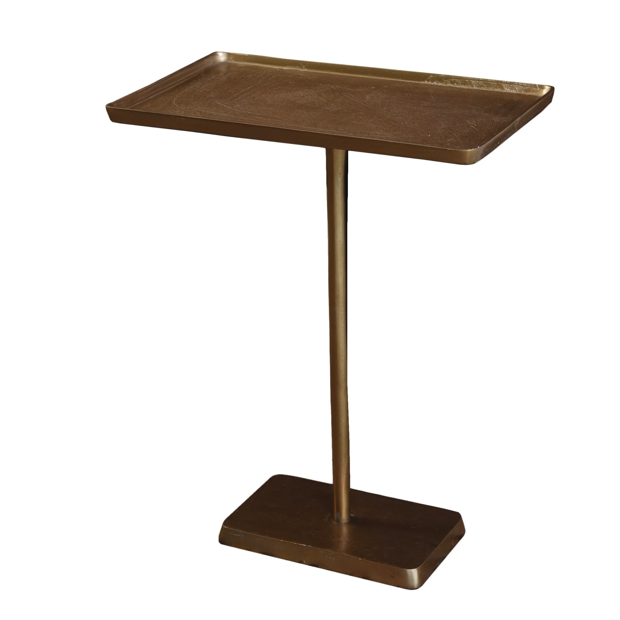 Gold Cast Aluminum Side Table By Homeroots - Image 2