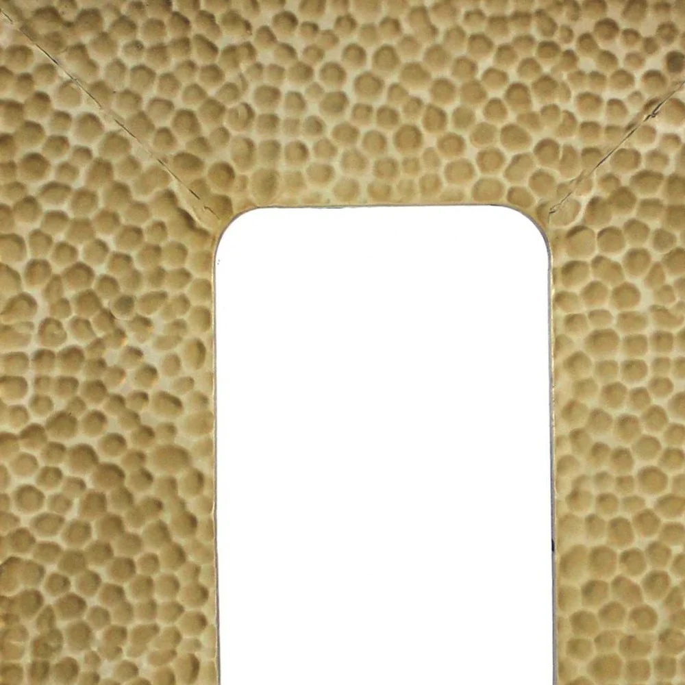 Gold Coastal Style Cobbly Cosmetic Mirror By Homeroots - Image 5