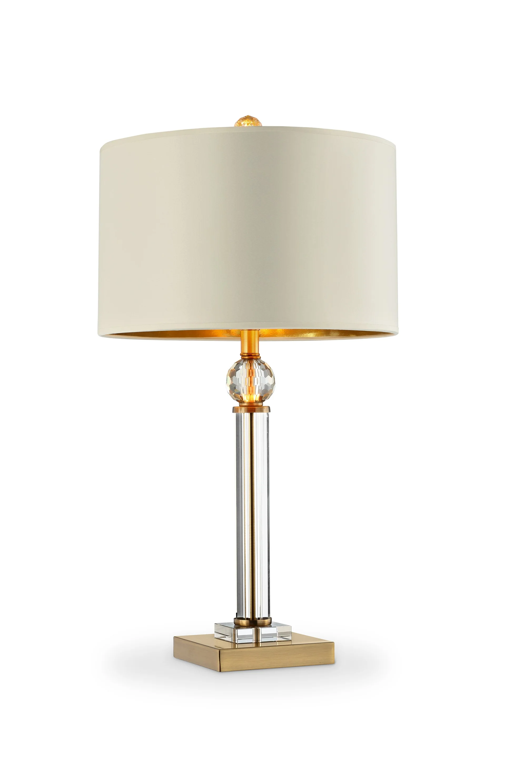 Gold Crystal Accent Desk Lamp By Homeroots - Image 2