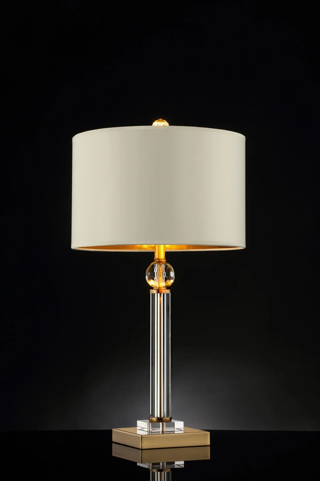 Gold Crystal Accent Desk Lamp By Homeroots - Image 3