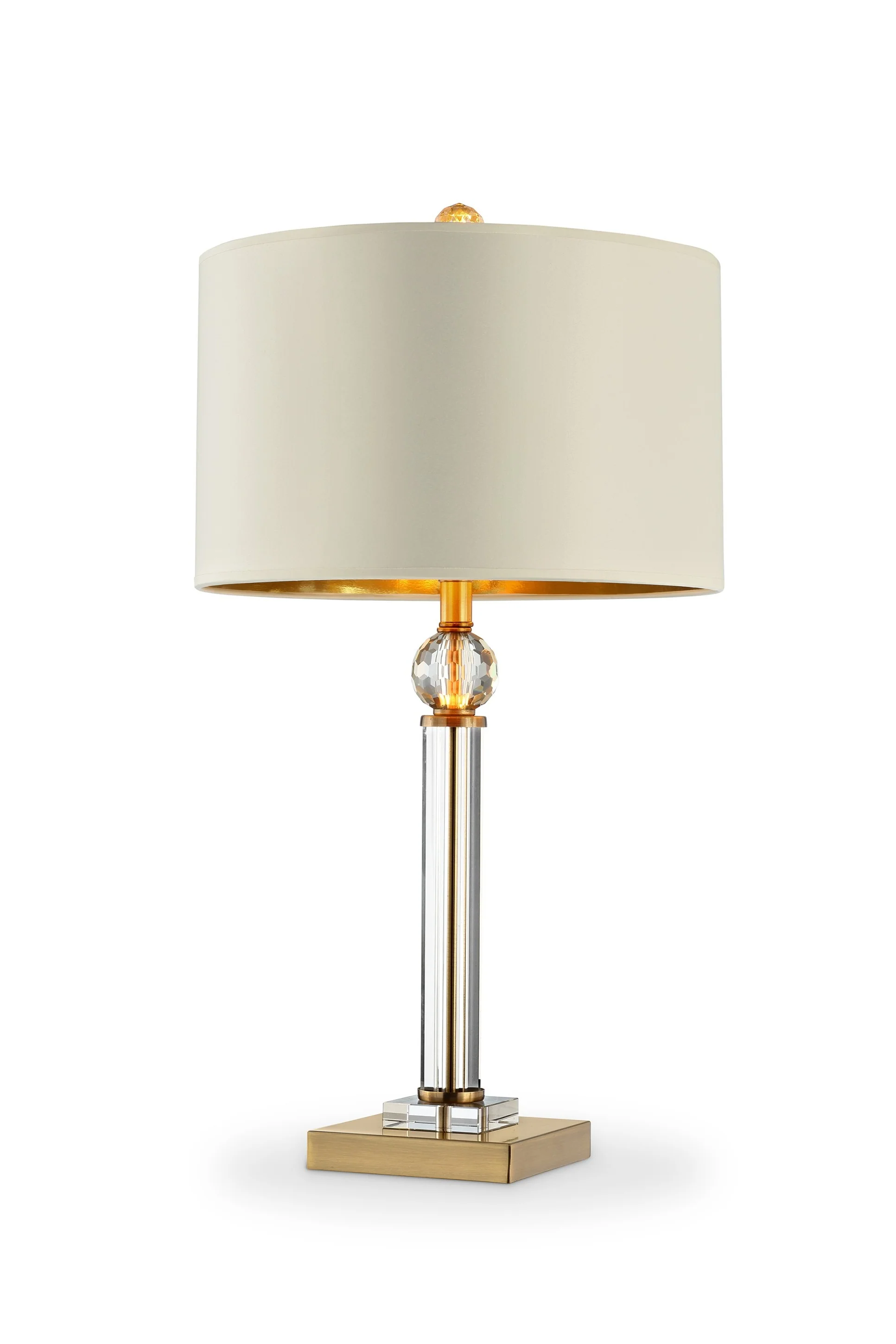 Gold Crystal Accent Desk Lamp By Homeroots - Image 4