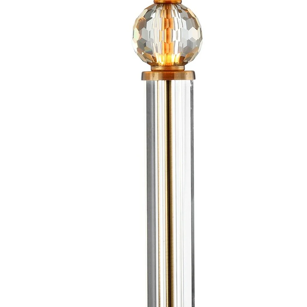 Gold Crystal Accent Desk Lamp By Homeroots - Image 6