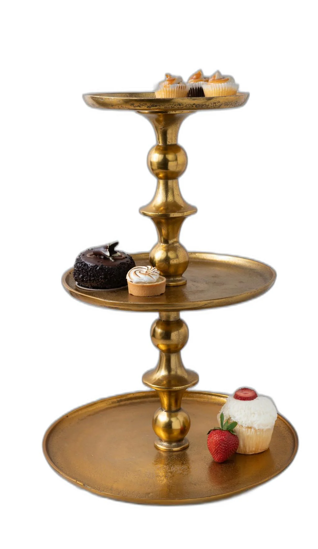 Gold Decorative Three Tier Stand By Homeroots - Image 3