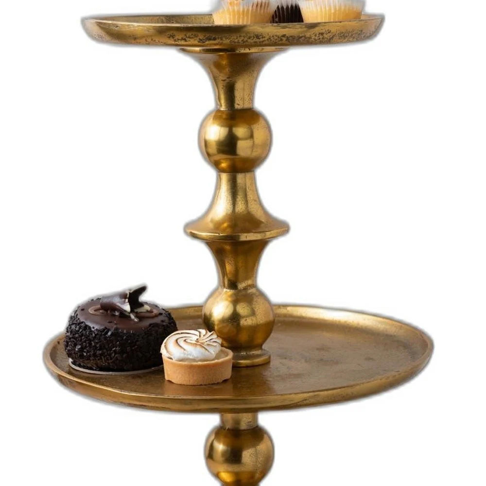Gold Decorative Three Tier Stand By Homeroots - Image 5
