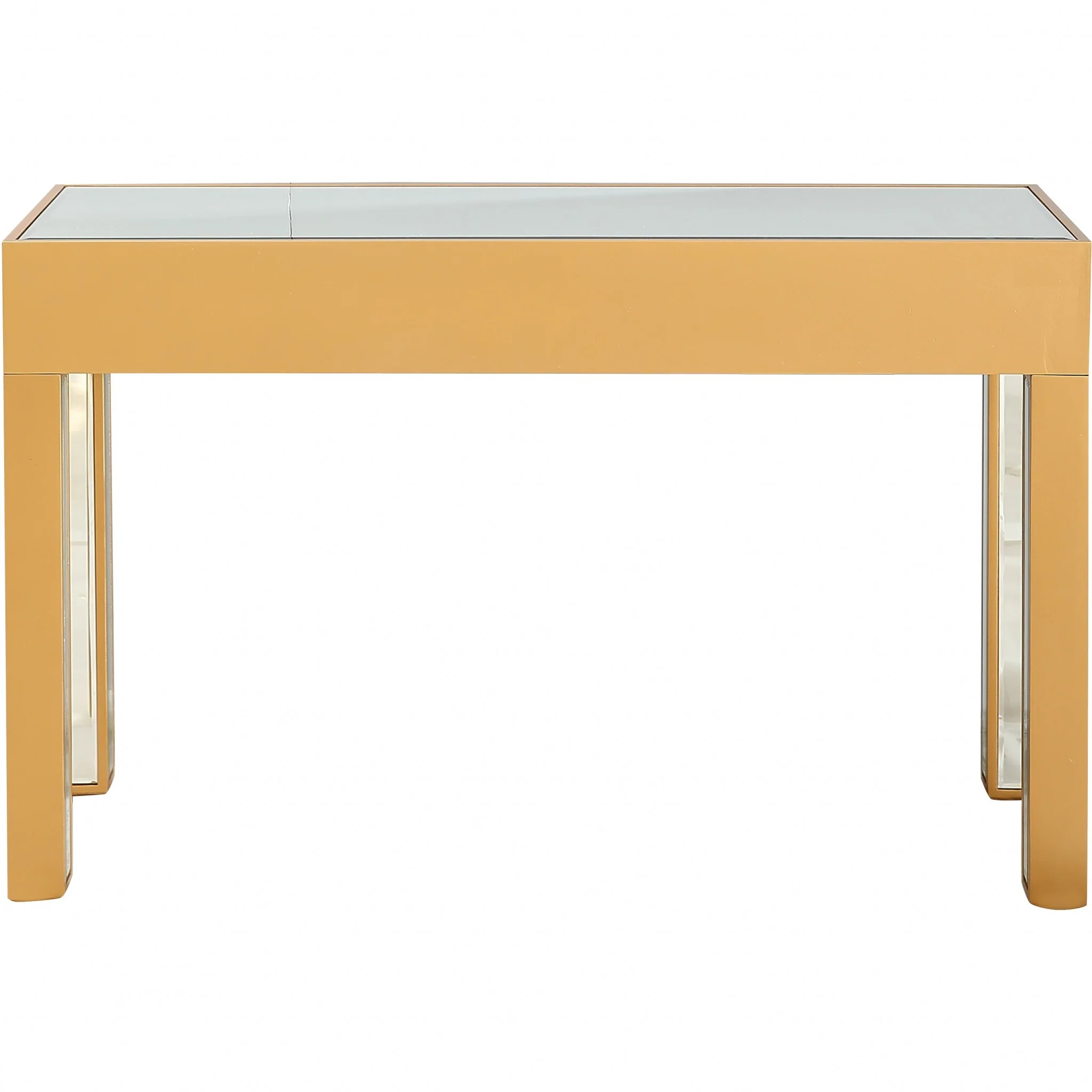 Gold Geometric Console Table By Homeroots - Image 8