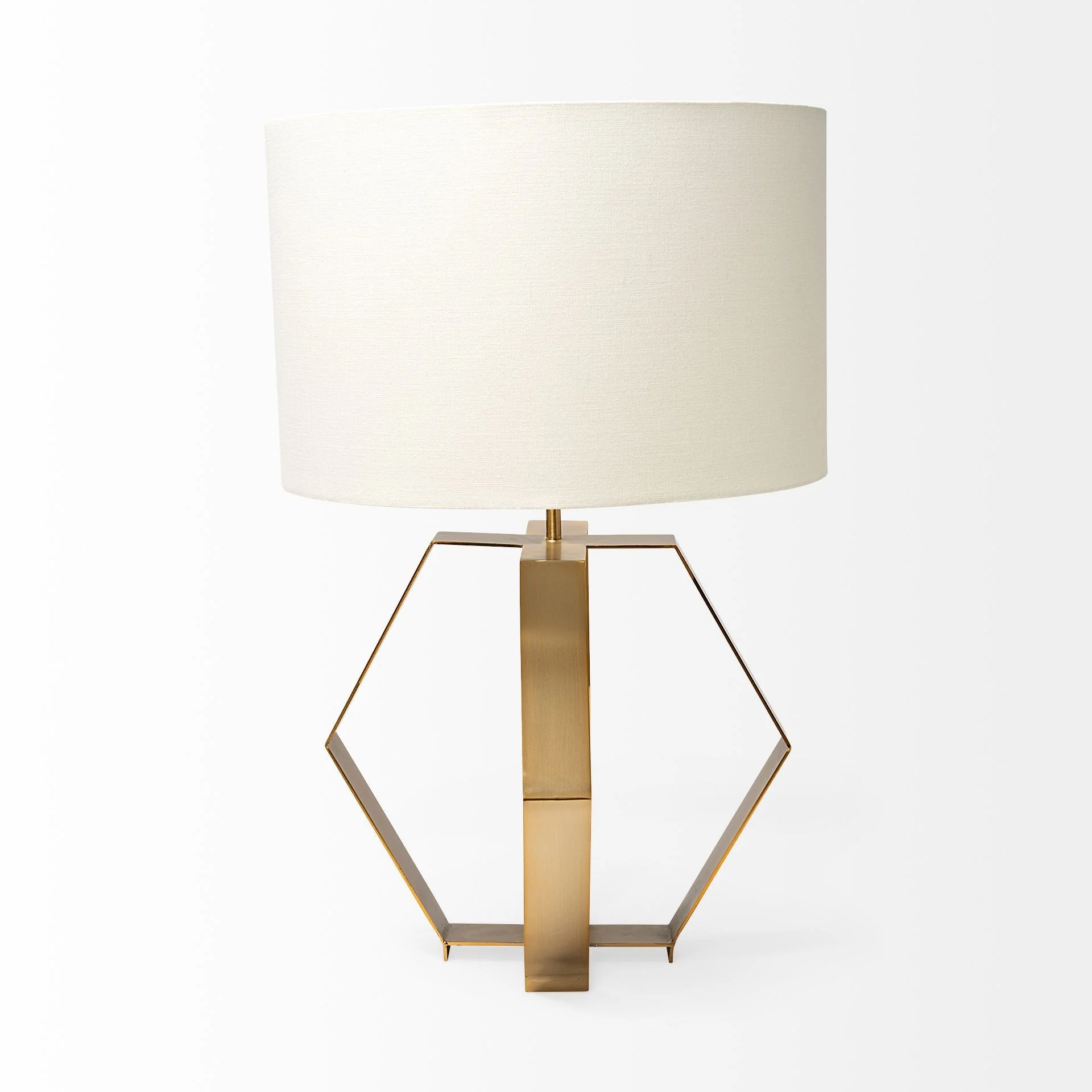 Gold Geometric Design Table Lamp By Homeroots - Image 3