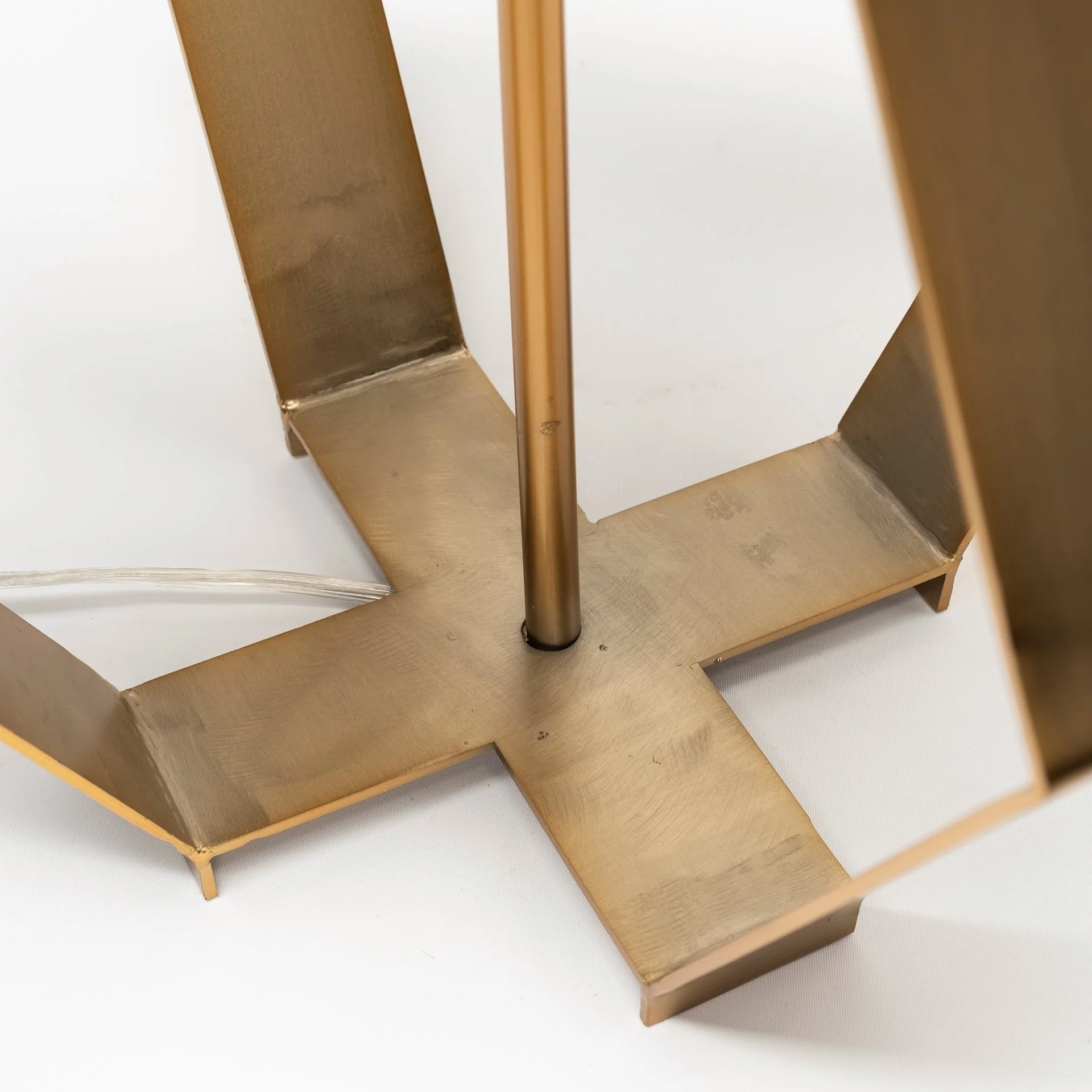 Gold Geometric Design Table Lamp By Homeroots - Image 7
