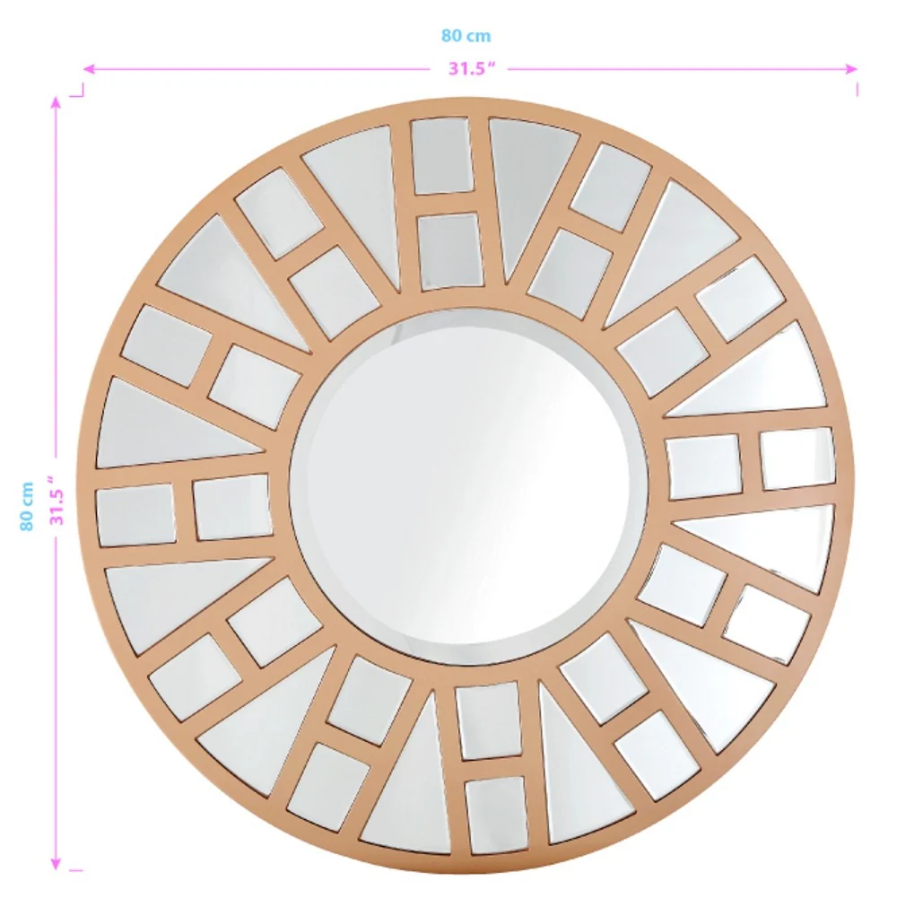 Gold Geometric Mirror By Homeroots - Image 3