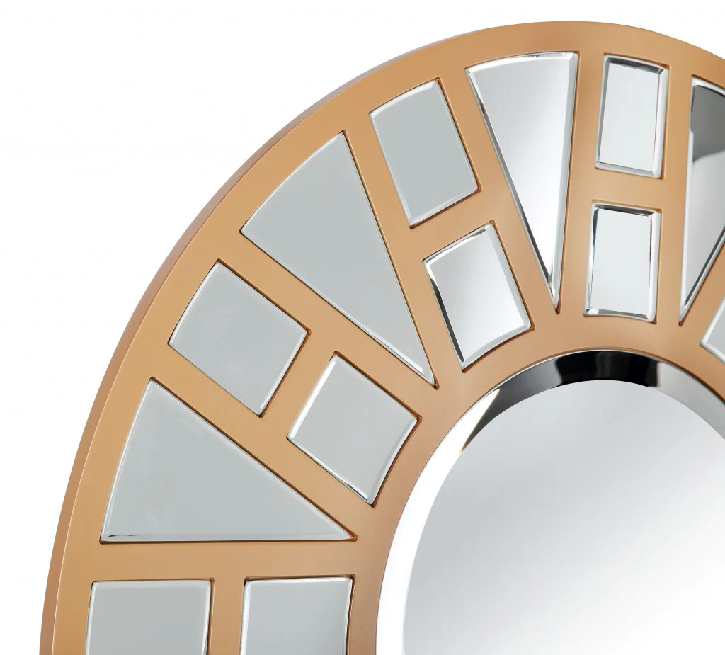 Gold Geometric Mirror By Homeroots - Image 8