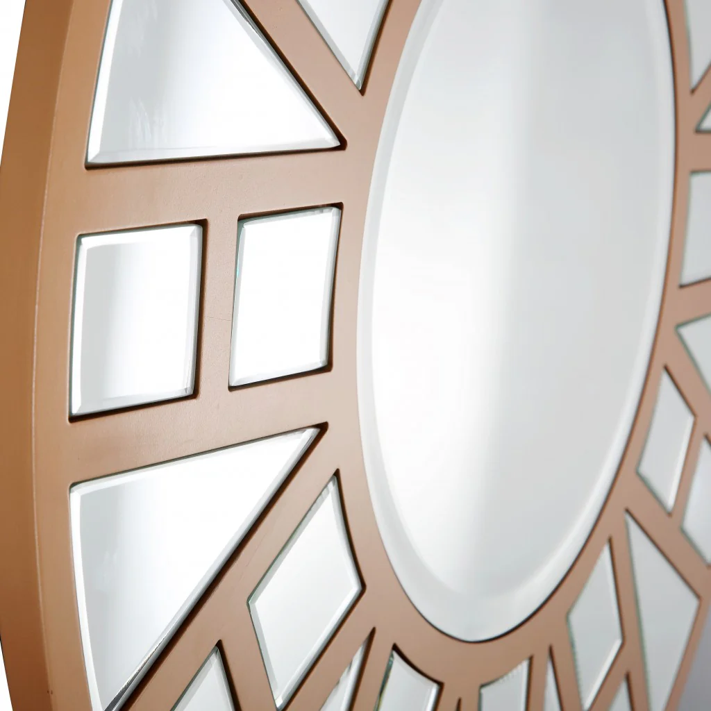 Gold Geometric Mirror By Homeroots - Image 9