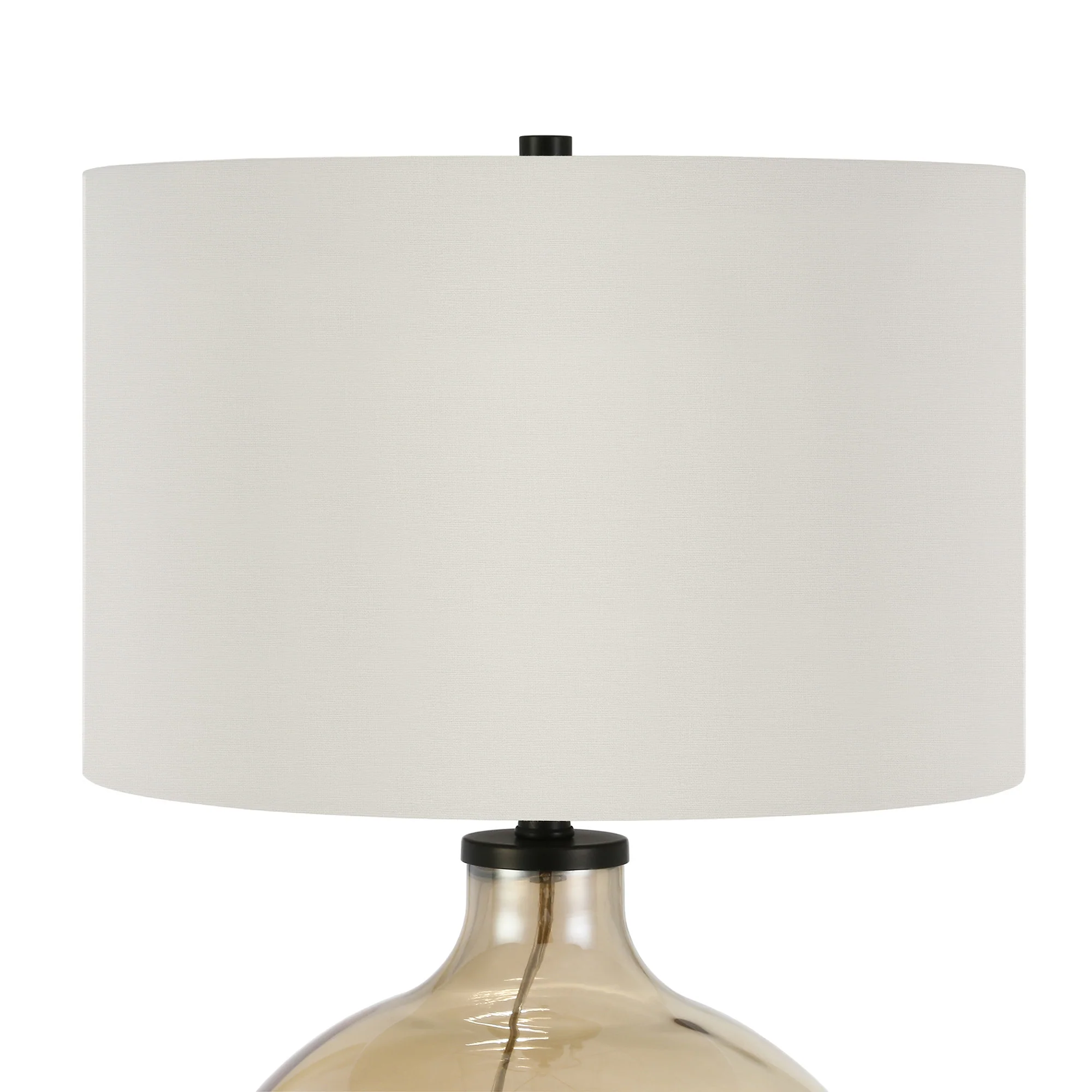Gold Glass Globe Table Lamp With White Drum Shade By Homeroots - Image 3